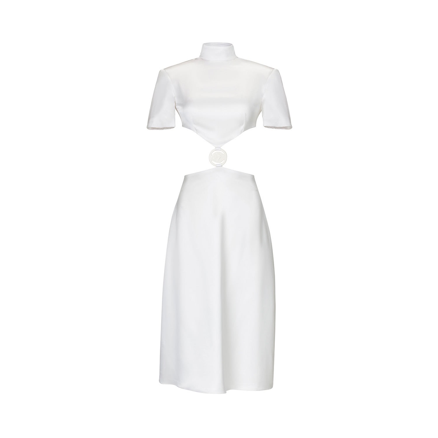 Women’s White Paloma Blanca Silk Dress Large Vestiaire D’un Oiseau Libre