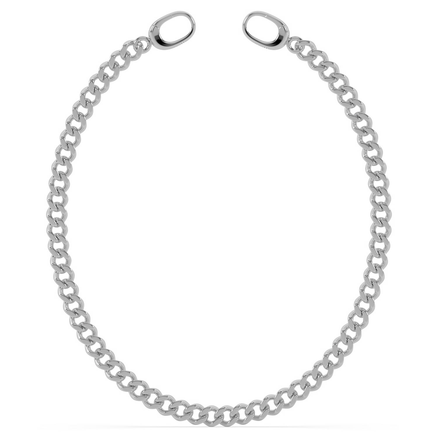 Women’s Silver Baby Cuban Link Anklet Oni Fine Jewelry