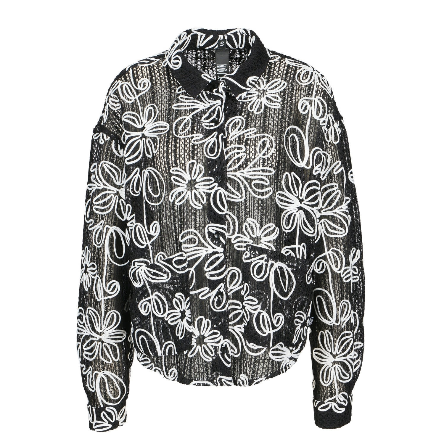 Women's Flower Mesh Jacket Black | Small | Freaky Nation