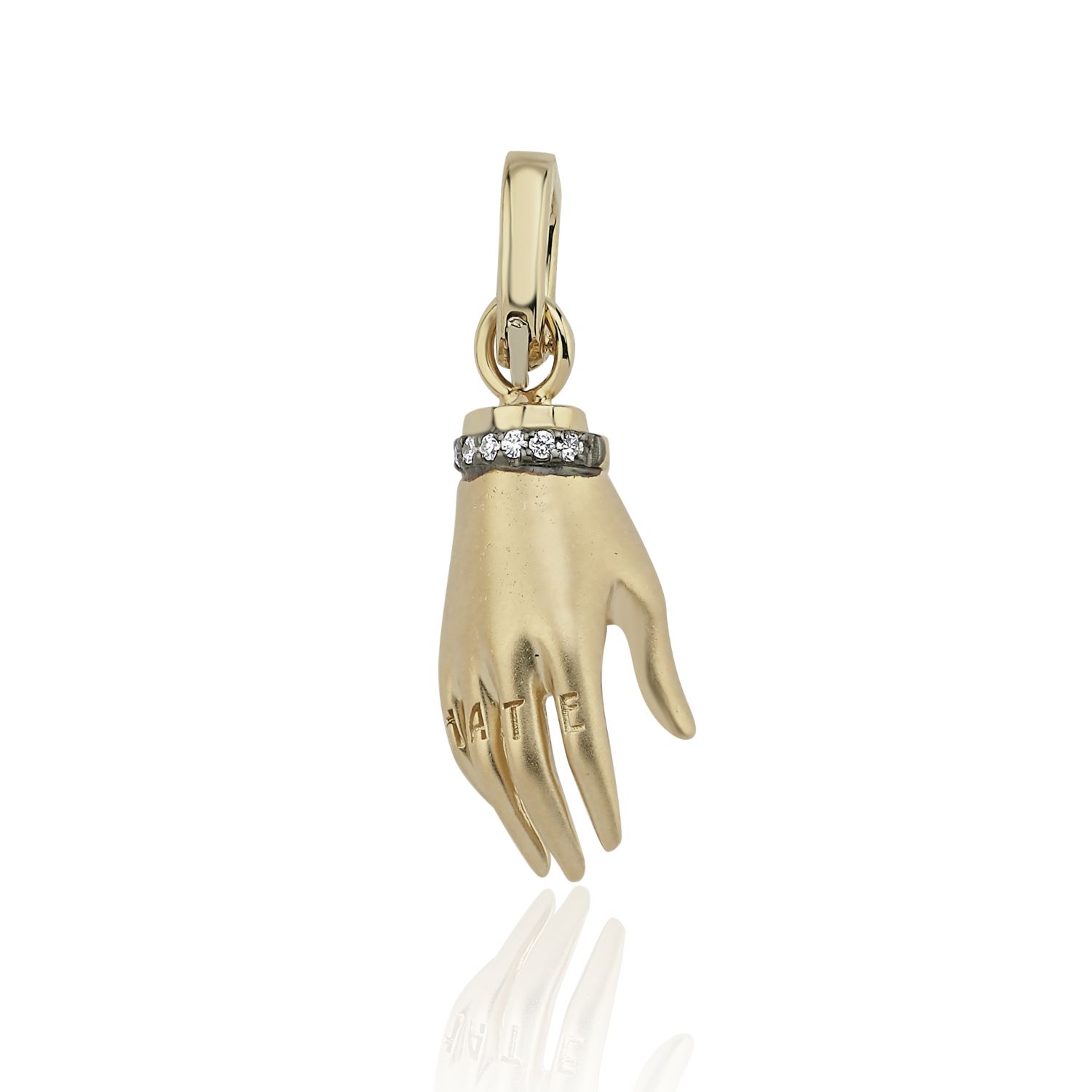 Women’s Hate Gold Charm With Diamond Melie Jewelry