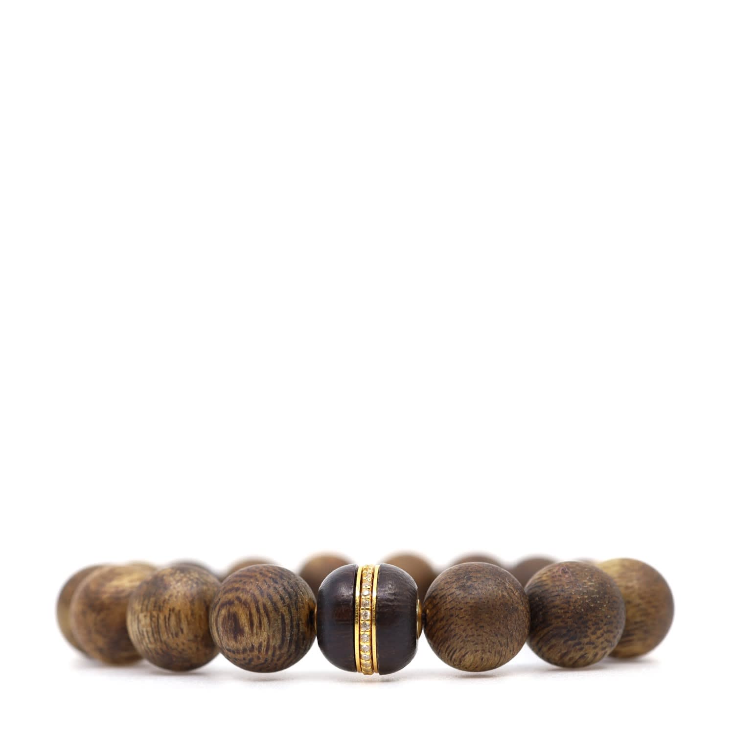Shar Oke Men's Brown / Gold Brunei Agarwood Bracelet In Brown