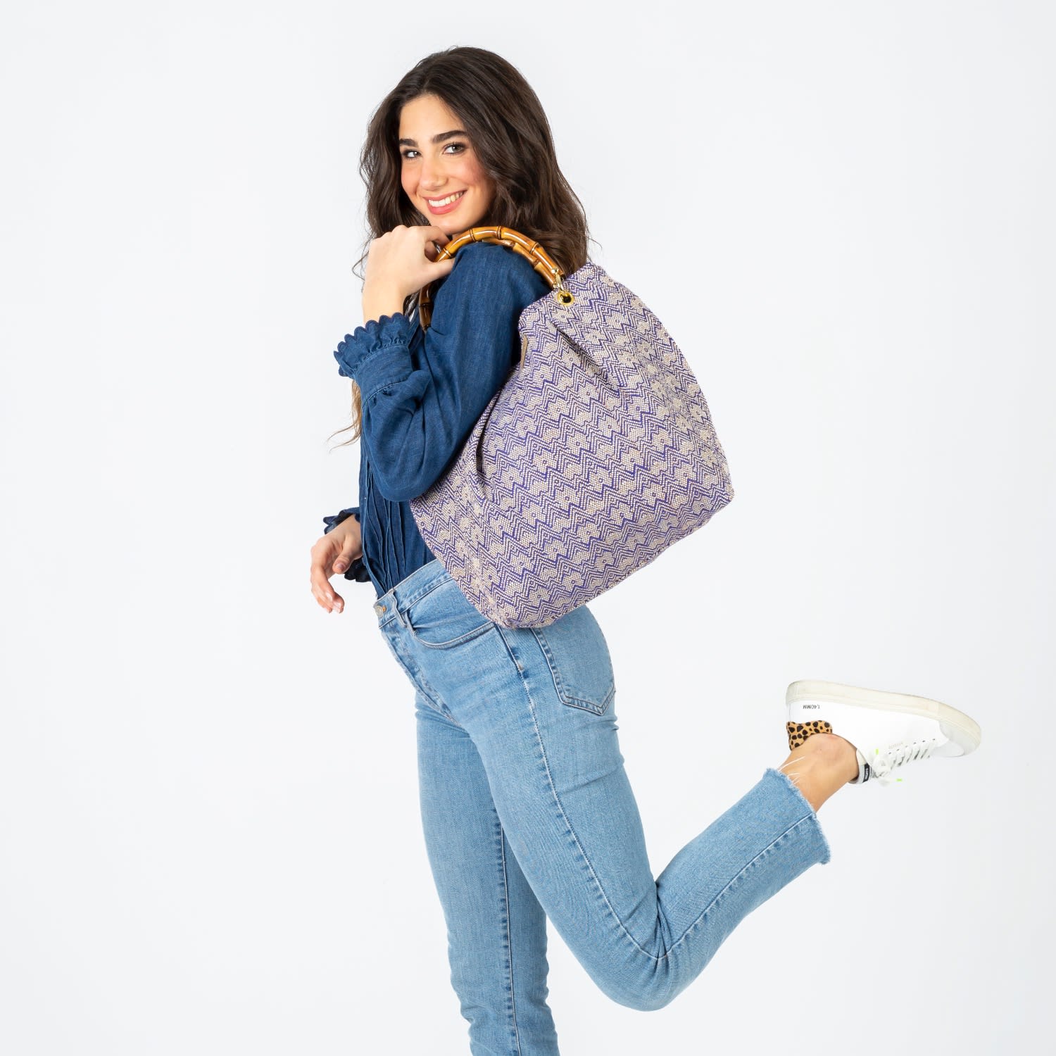 June Bag Bamboo - Raffia Orange | DANNI RO | Wolf & Badger