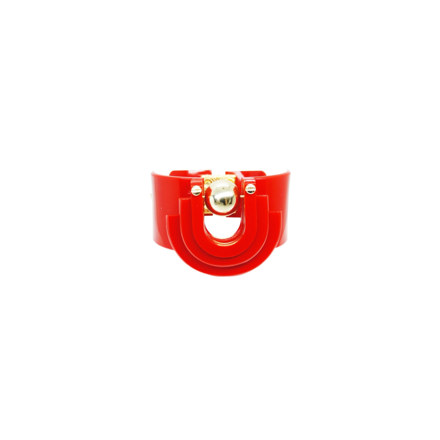 Gissa Bicalho Women's Handmade Acrylic Bracelet Craft Verner - Red
