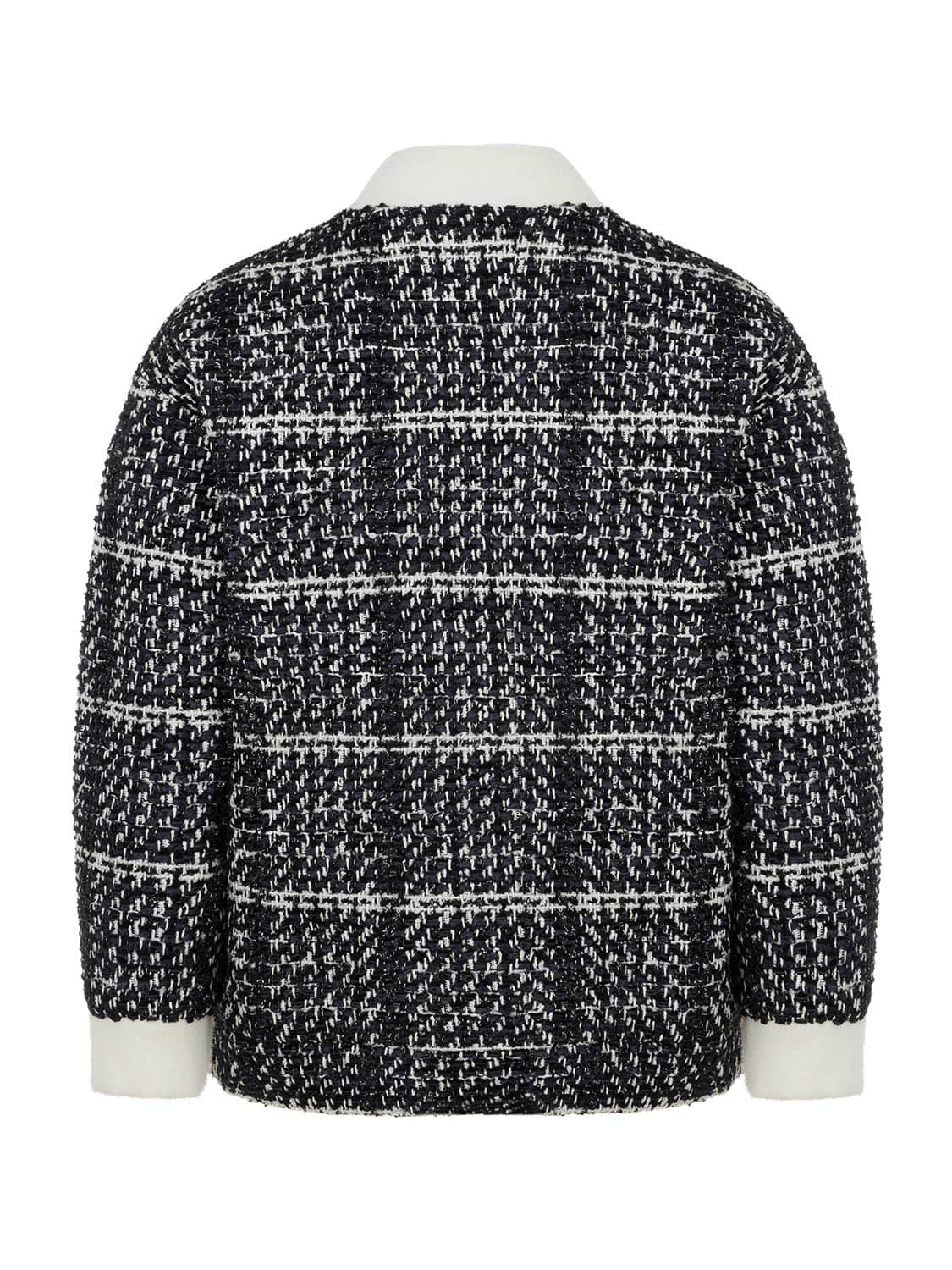 Oversized Tweed Bomber Jacket NOCTURNE Wolf Badger