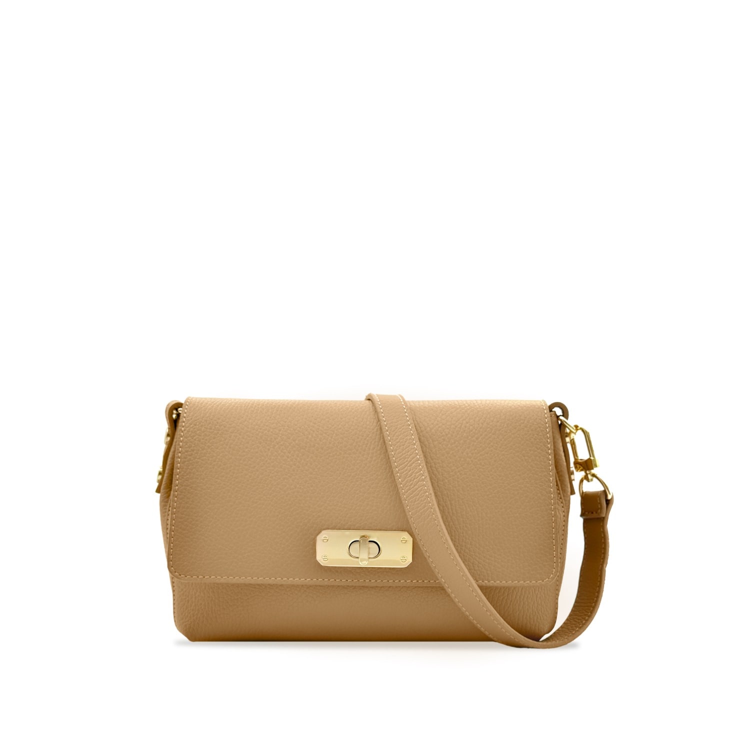 Apatchy London Women's Brown The Maisie Midi Sand Leather Bag In Brown