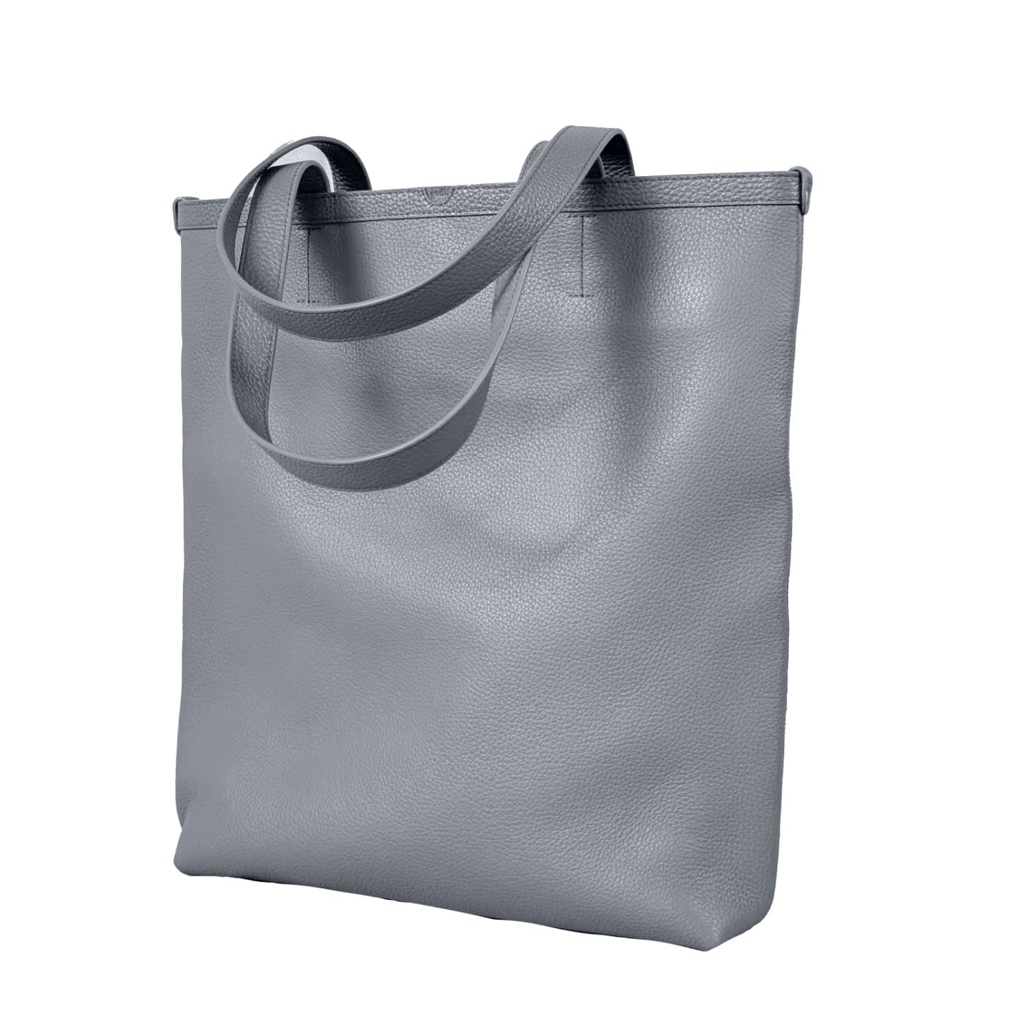 Godi. Women's The Ivy Handmade Leather Tote Bag In Grey