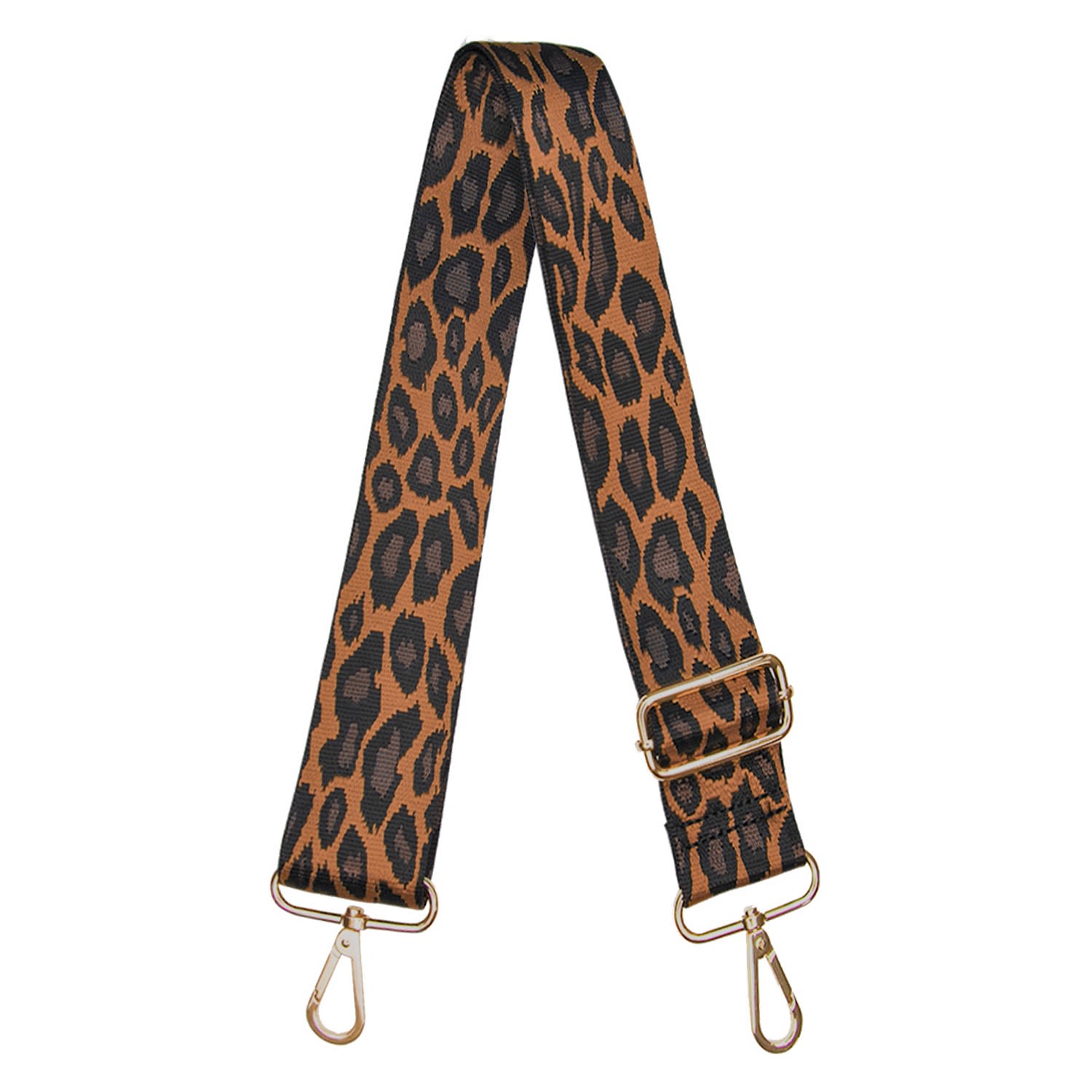 Jlr London Women's Brown Luxe Tan Leopard Print Bag Strap. In Brown