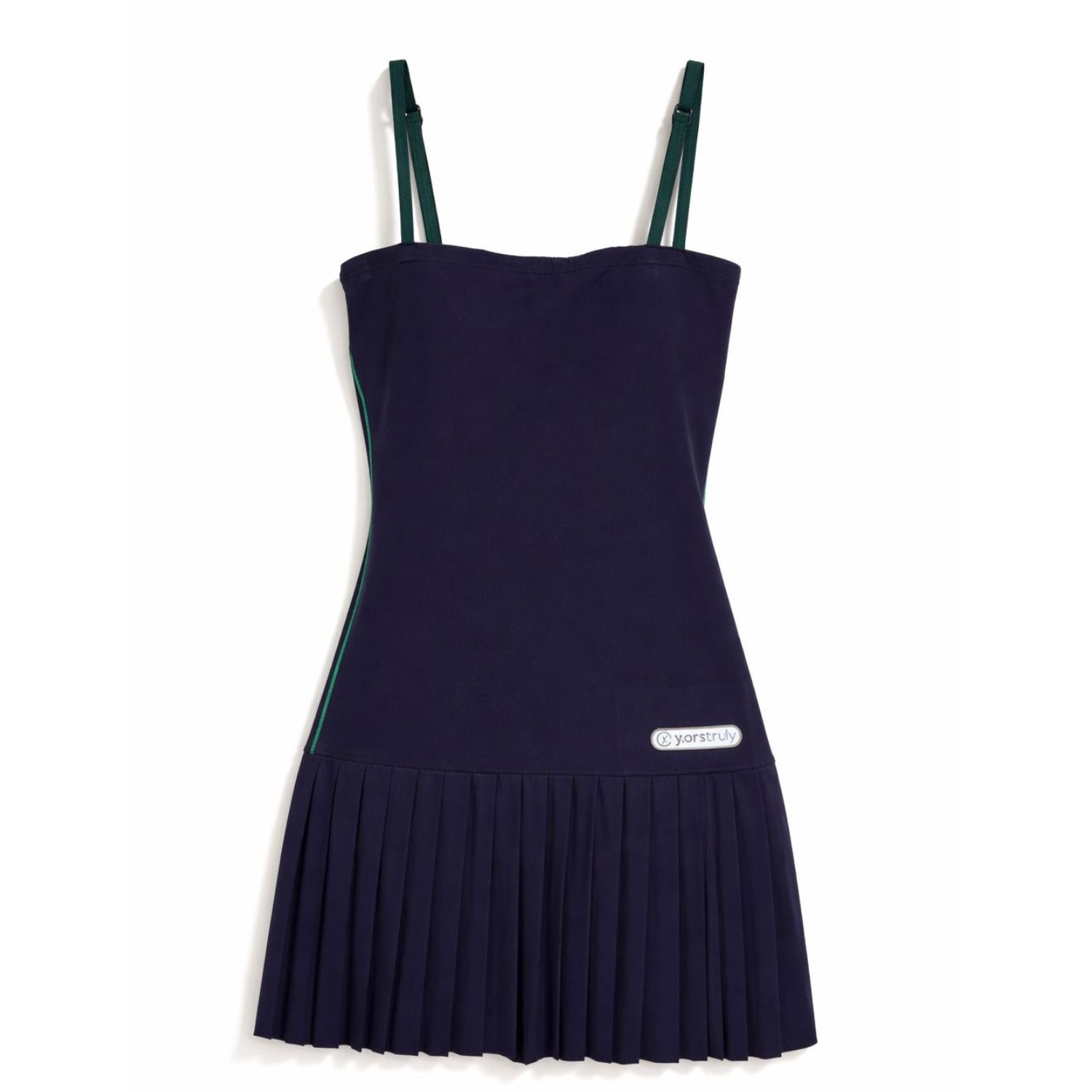 Women's Blue On & Off Court Dress; Convertible Strapless Dress & Skirt | Extra Small | Yorstruly