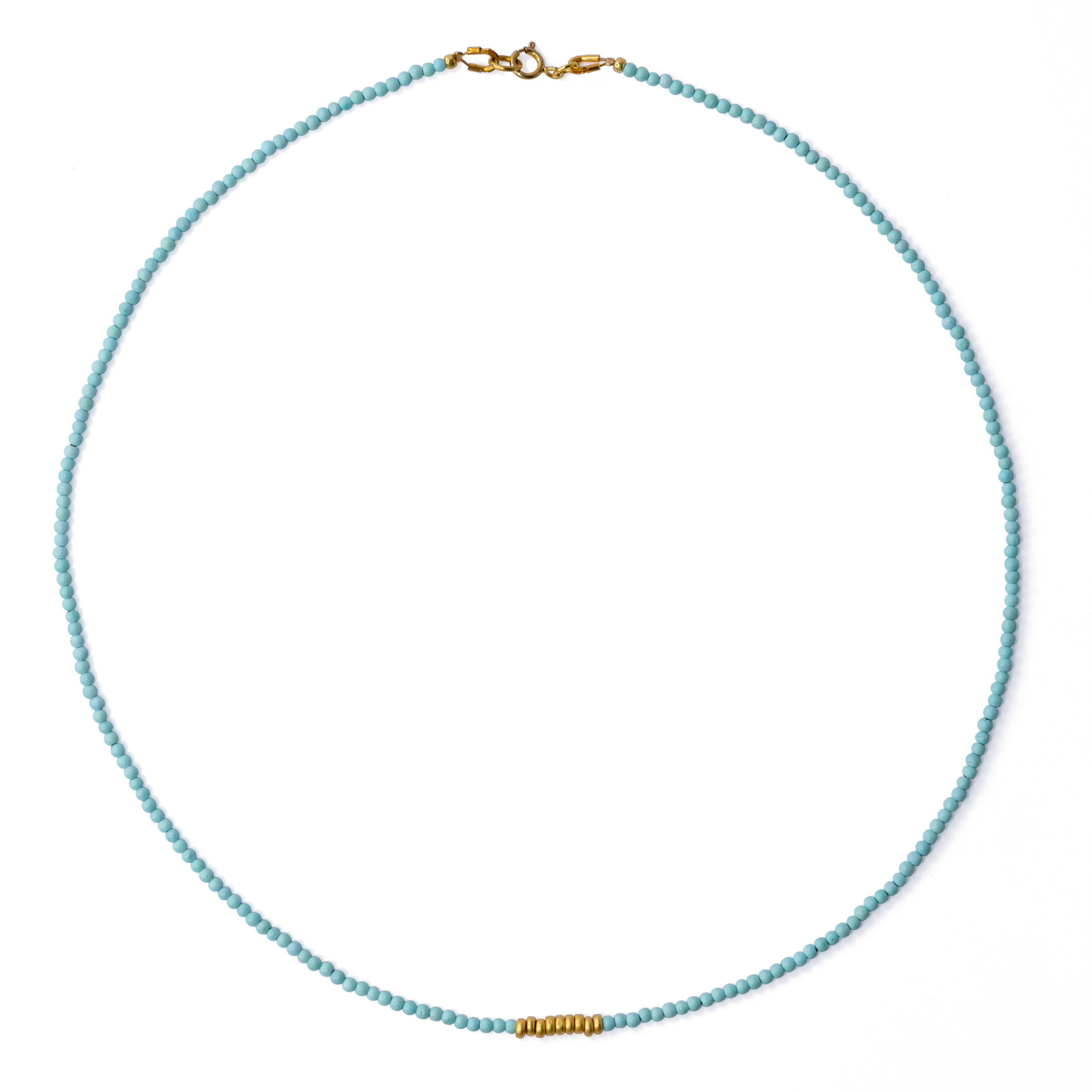 Bombyx House Women's Gold / Blue Tiny Turquoise Gold Necklace In Green
