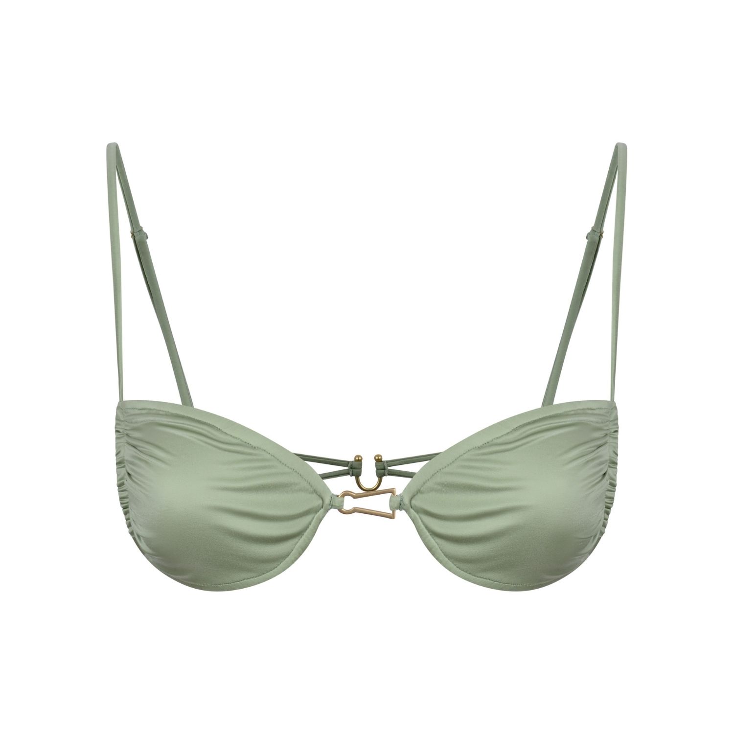 Women's Green Calla Bikini Top In Sage | Medium | Bianca Resortwear