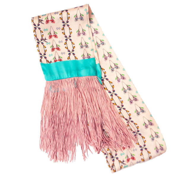 Jessica Russell Flint Silk Tassel Scarf - Prairie Check