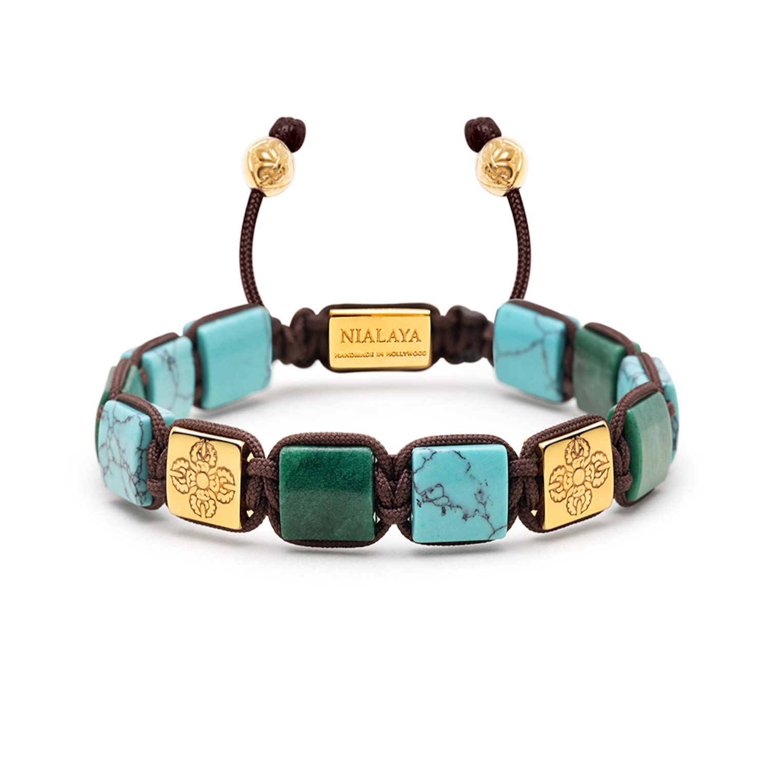 Men’s The Dorje Flatbead Collection - Turquoise And Green Jade Nialaya