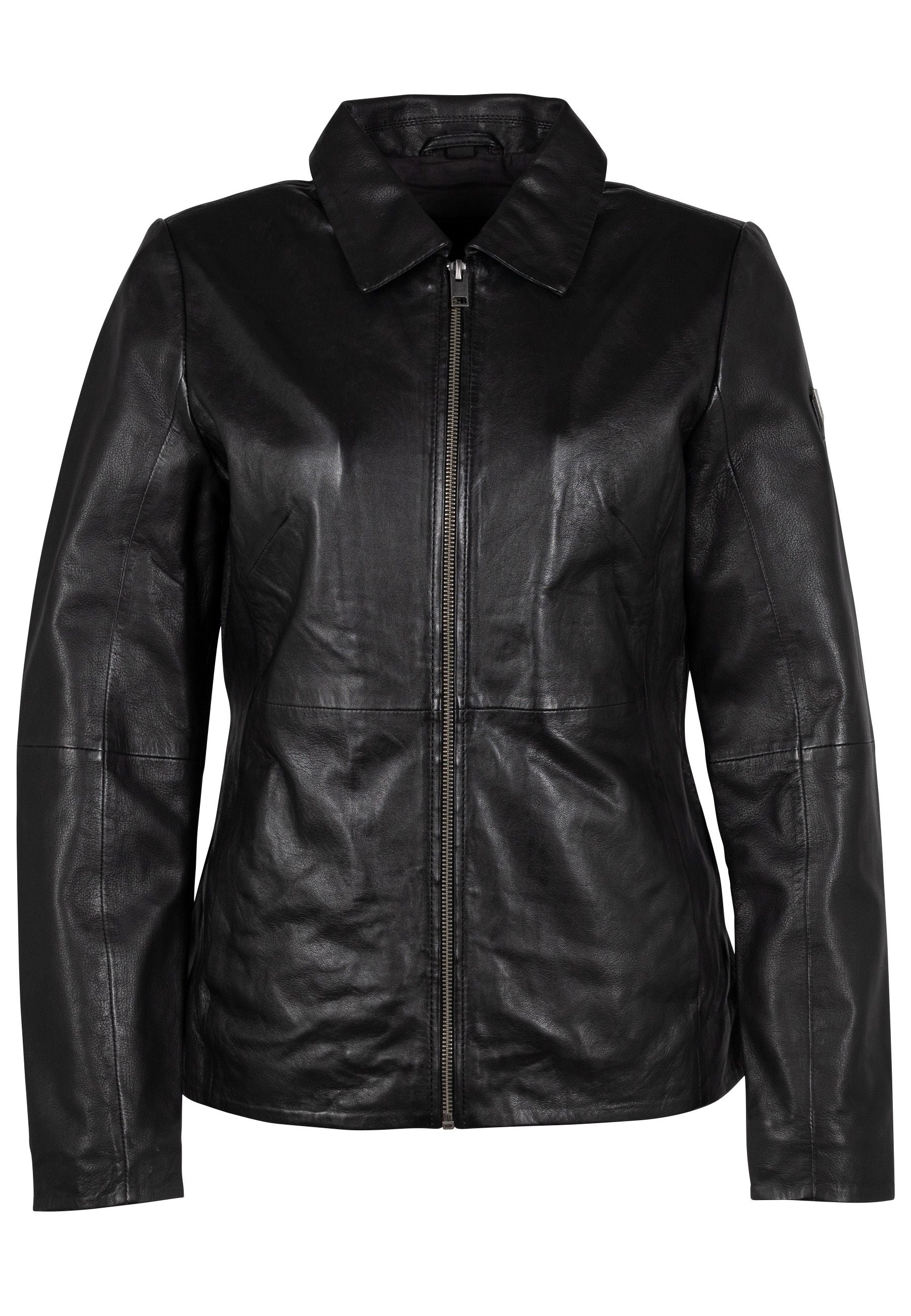 Mauritius Women's Kelley Cf Leather Jacket, Black In Black