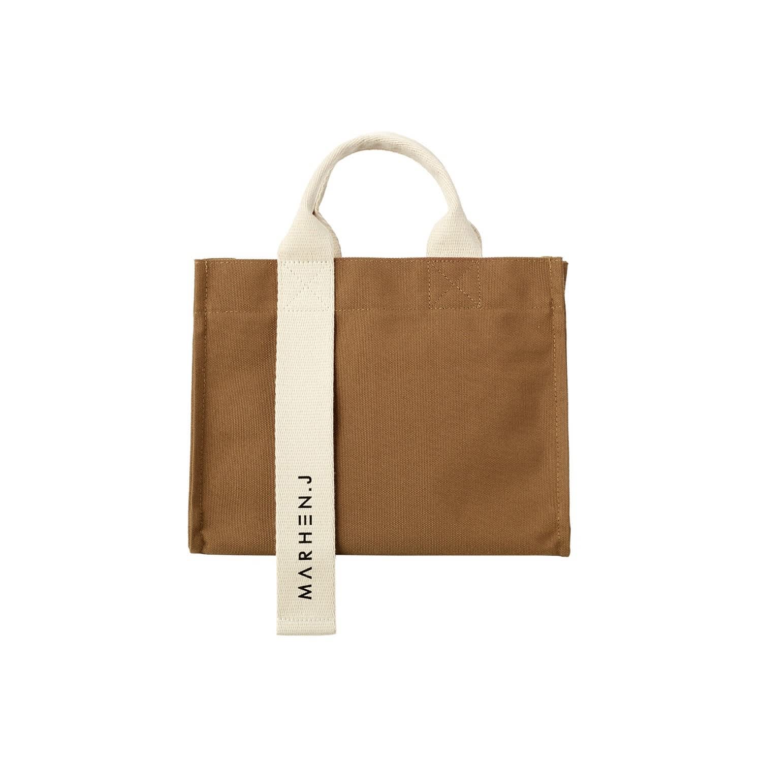 Canvas Tote Bag Rico Mini Sand Beige MARHEN.J Wolf Badger