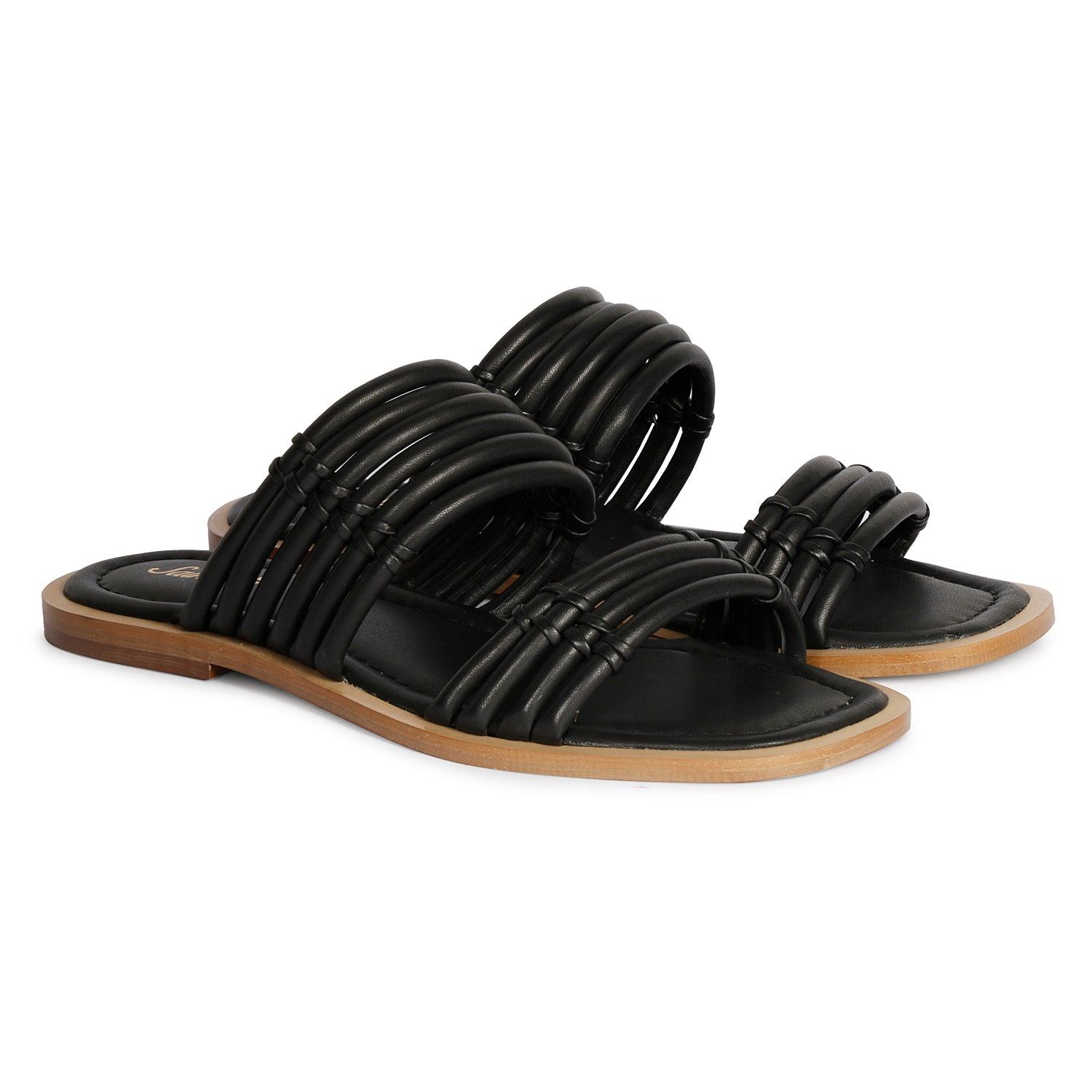 Women’s Zoya Black Sandals 5 Uk Saint G