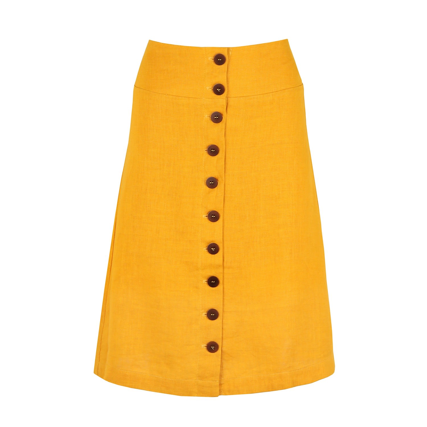 blonde gone rogue - Linen Skirt In Yellow