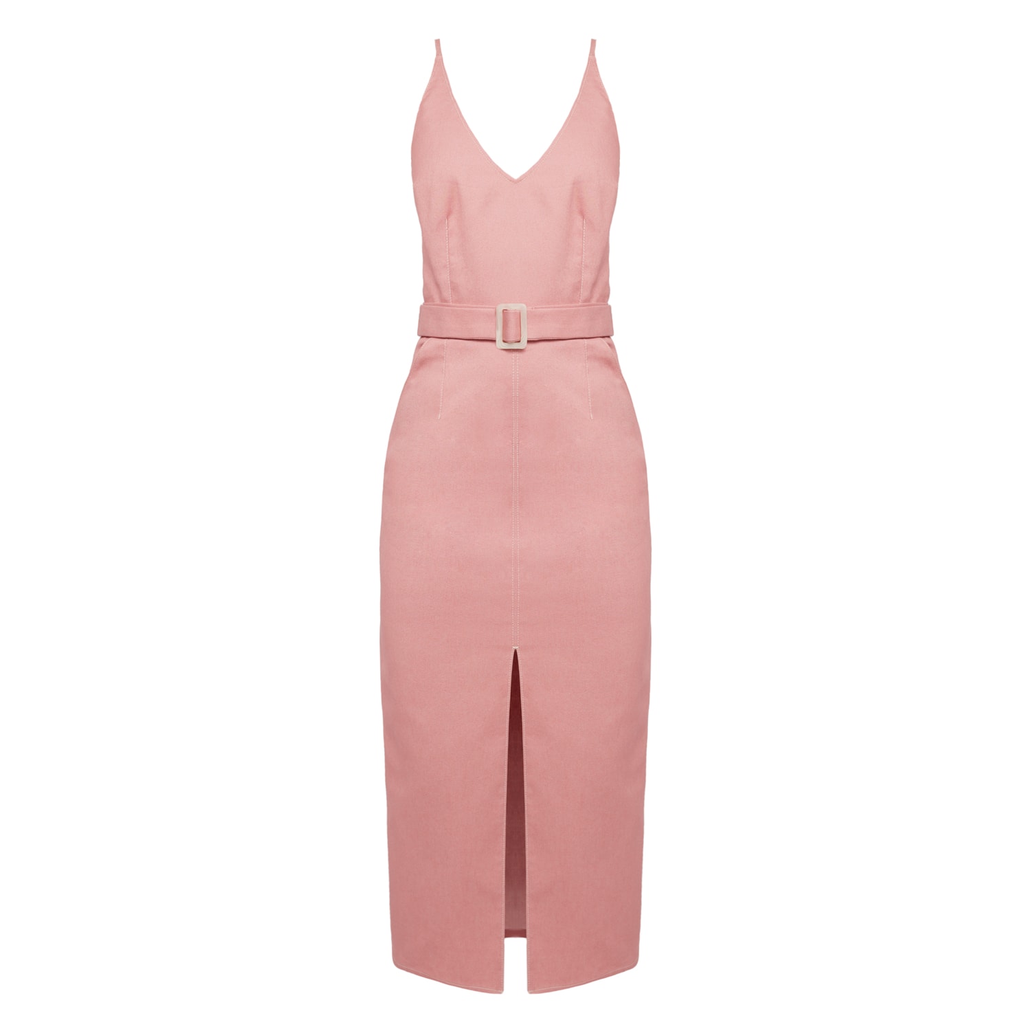 Undress Women's Pink / Purple Alberta Pink Denim Classy Midi Dress In Pink/purple