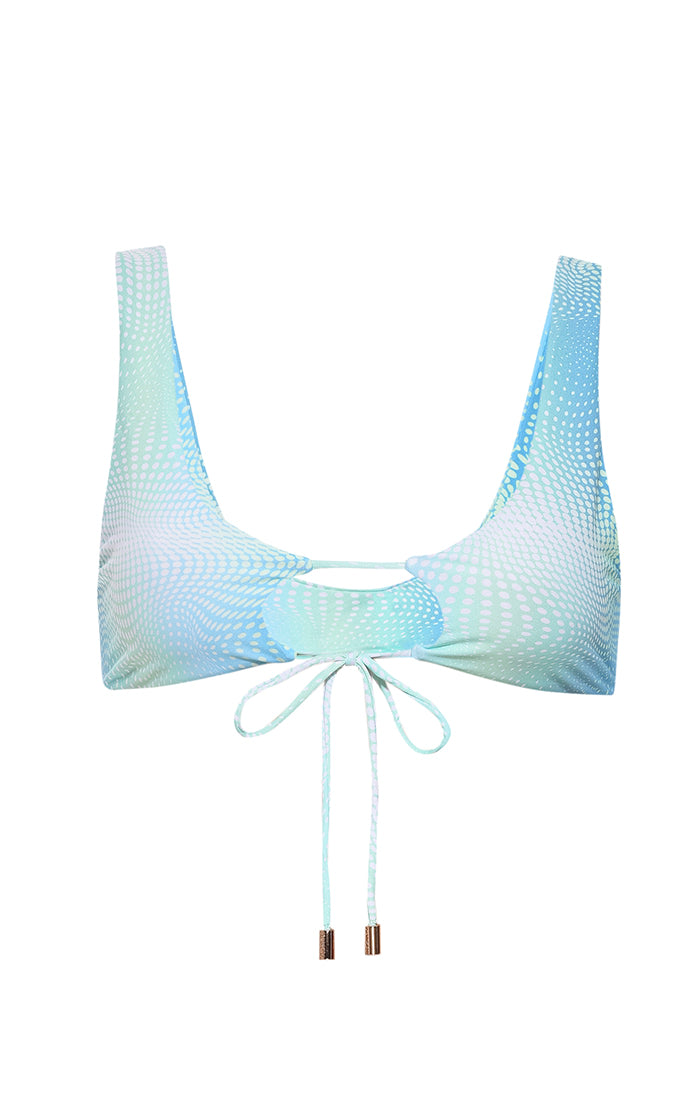 Women’s Blue Arctic Cutout Bikini Top Extra Small Kamari Swim Llc