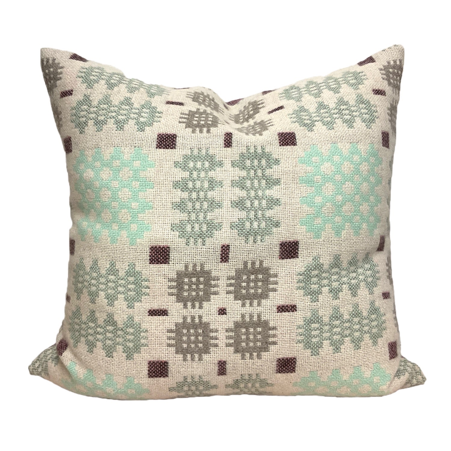 Caernarfon Raspberry Square Cushion Majeda Clarke