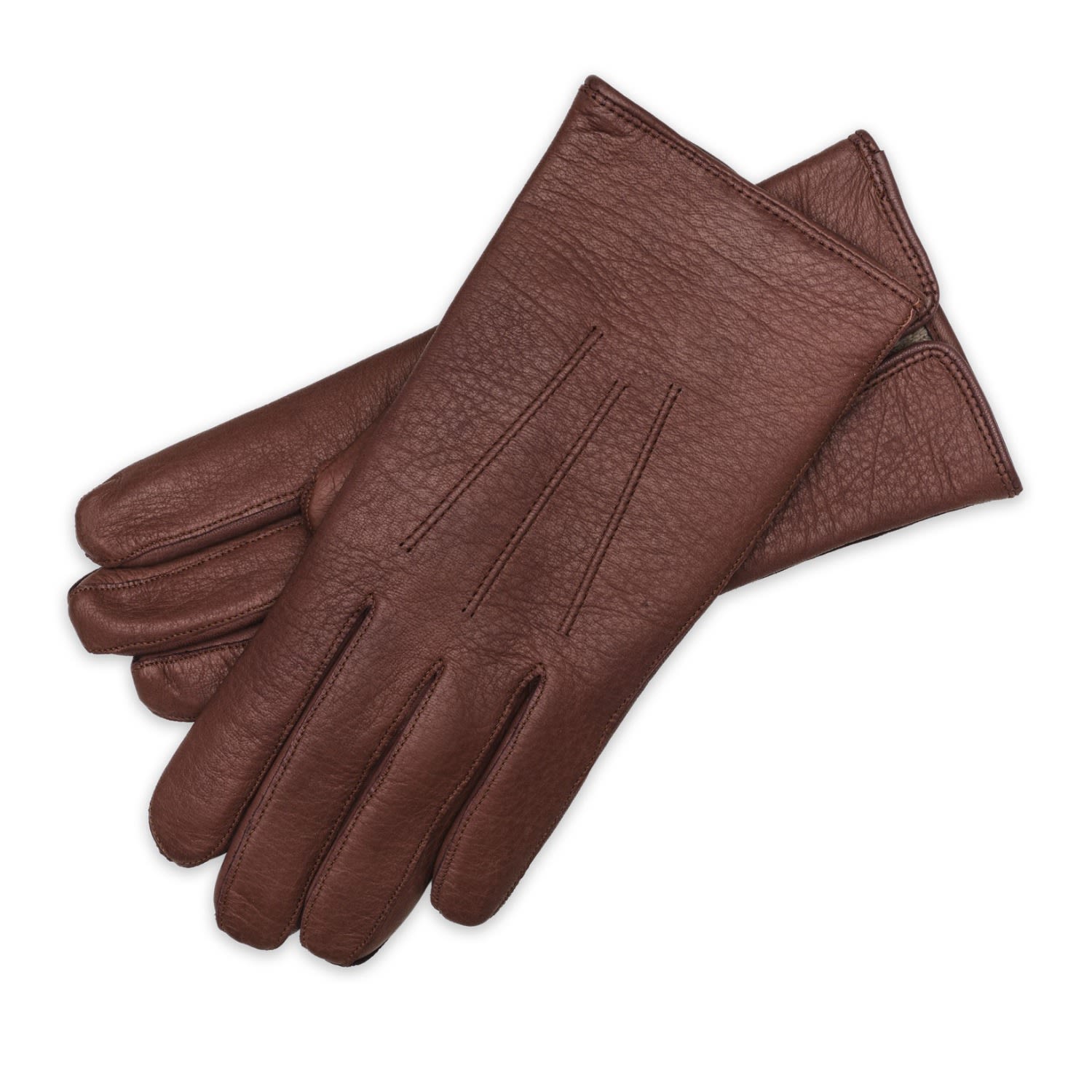 1861 Glove Manufactory Brown Benevento - Handmade Deerskin Men's Gloves In Taupe In Brown