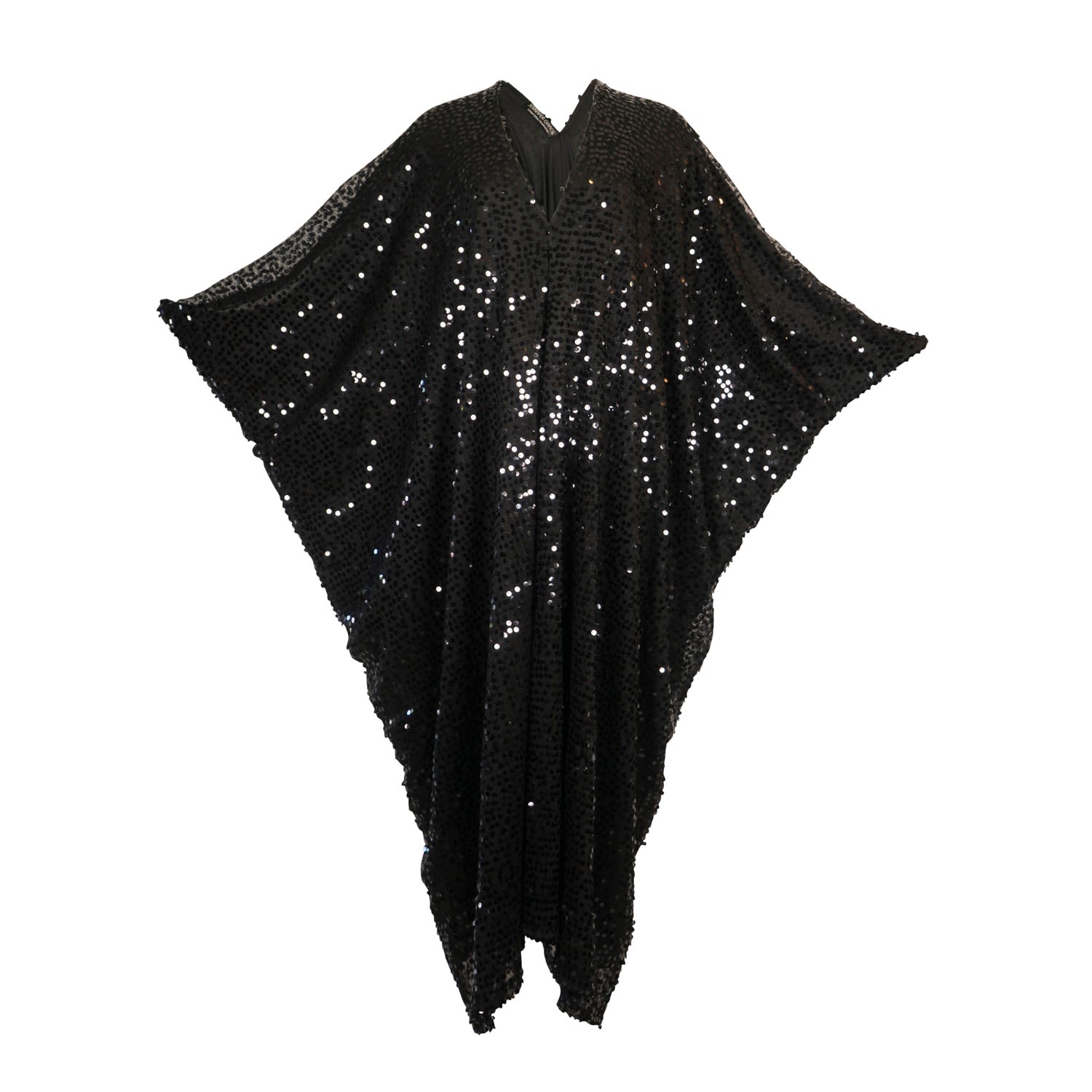 Women's Black Sequin Caftan | One Size | Jennafer Grace