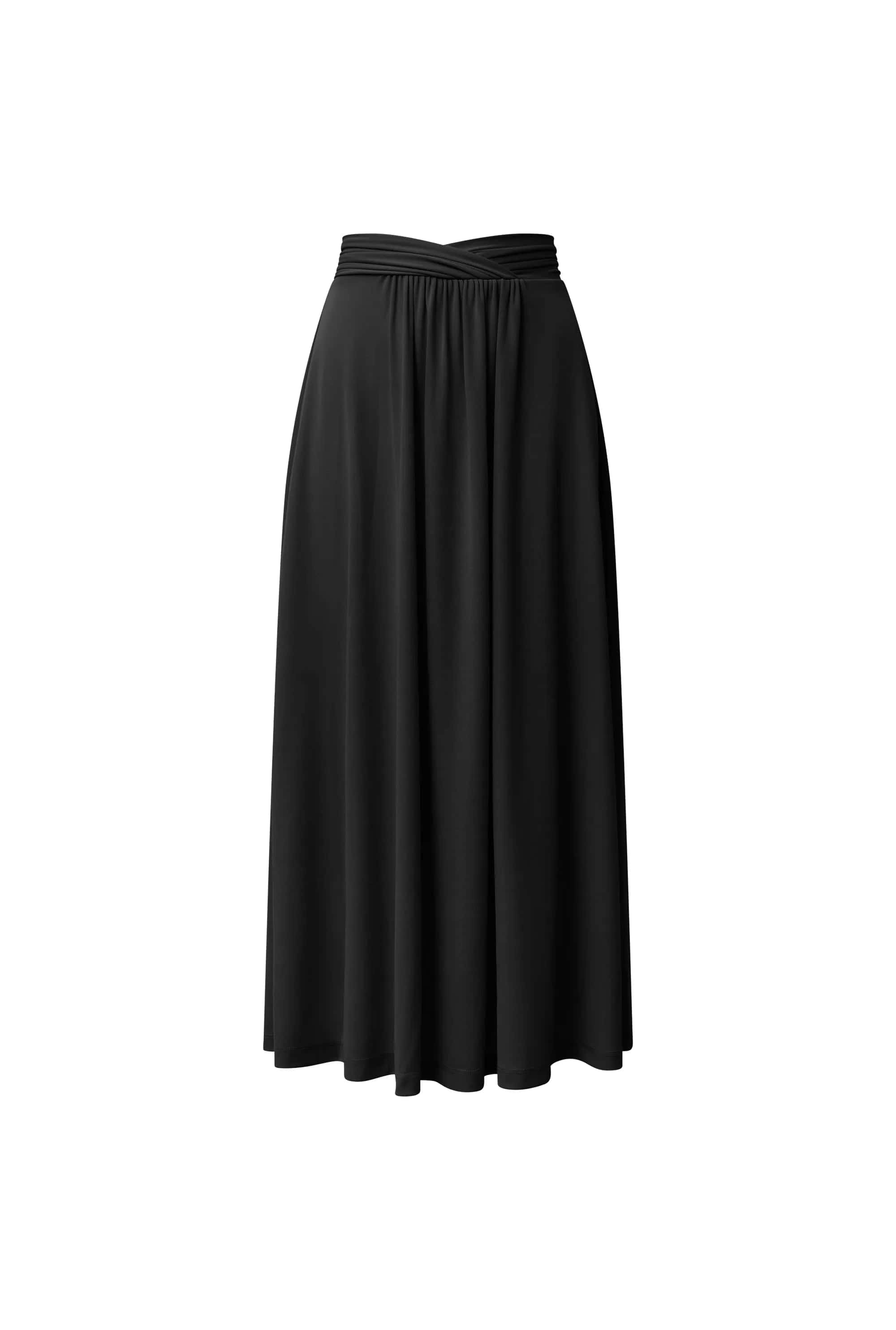 Black Jersey Midi Skirt | James Lakeland | Wolf & Badger