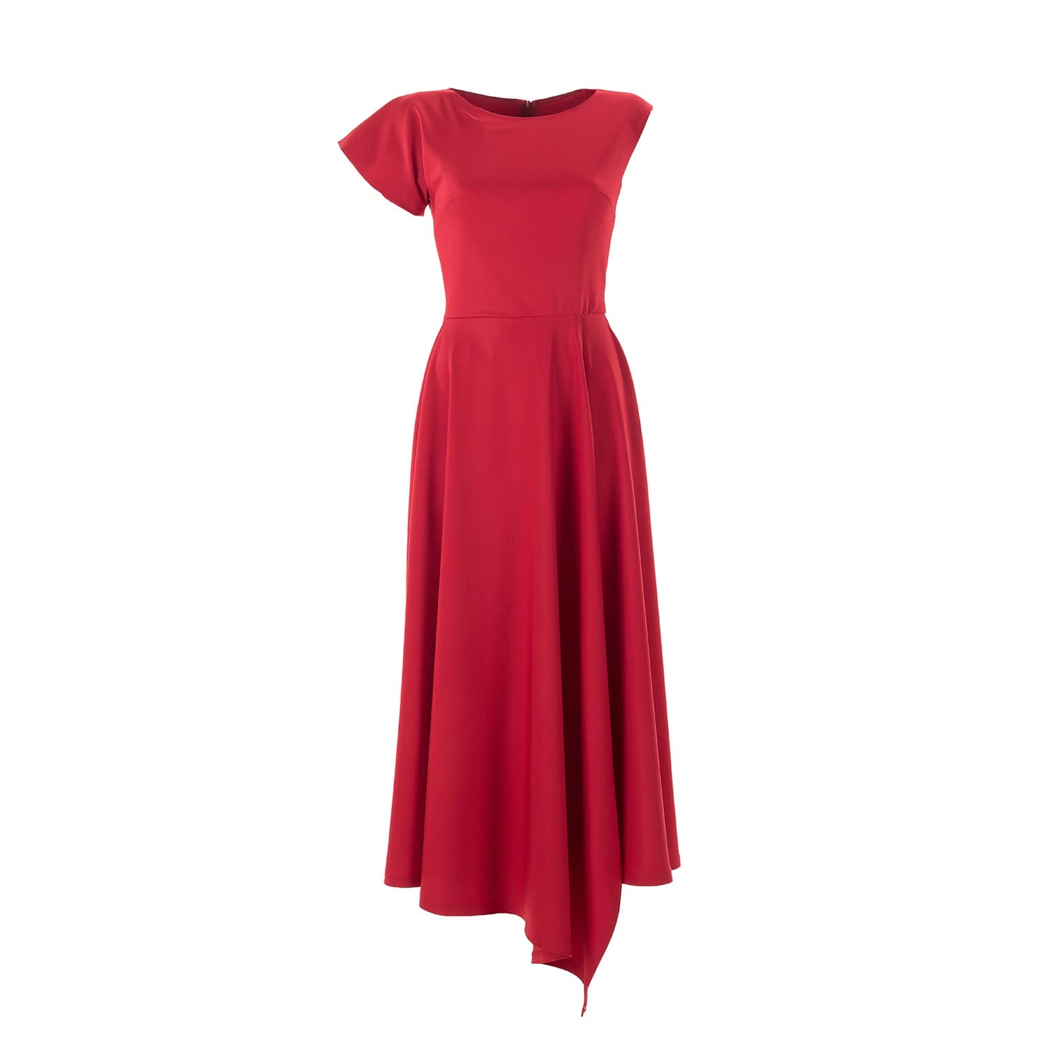 red evening maxi dress