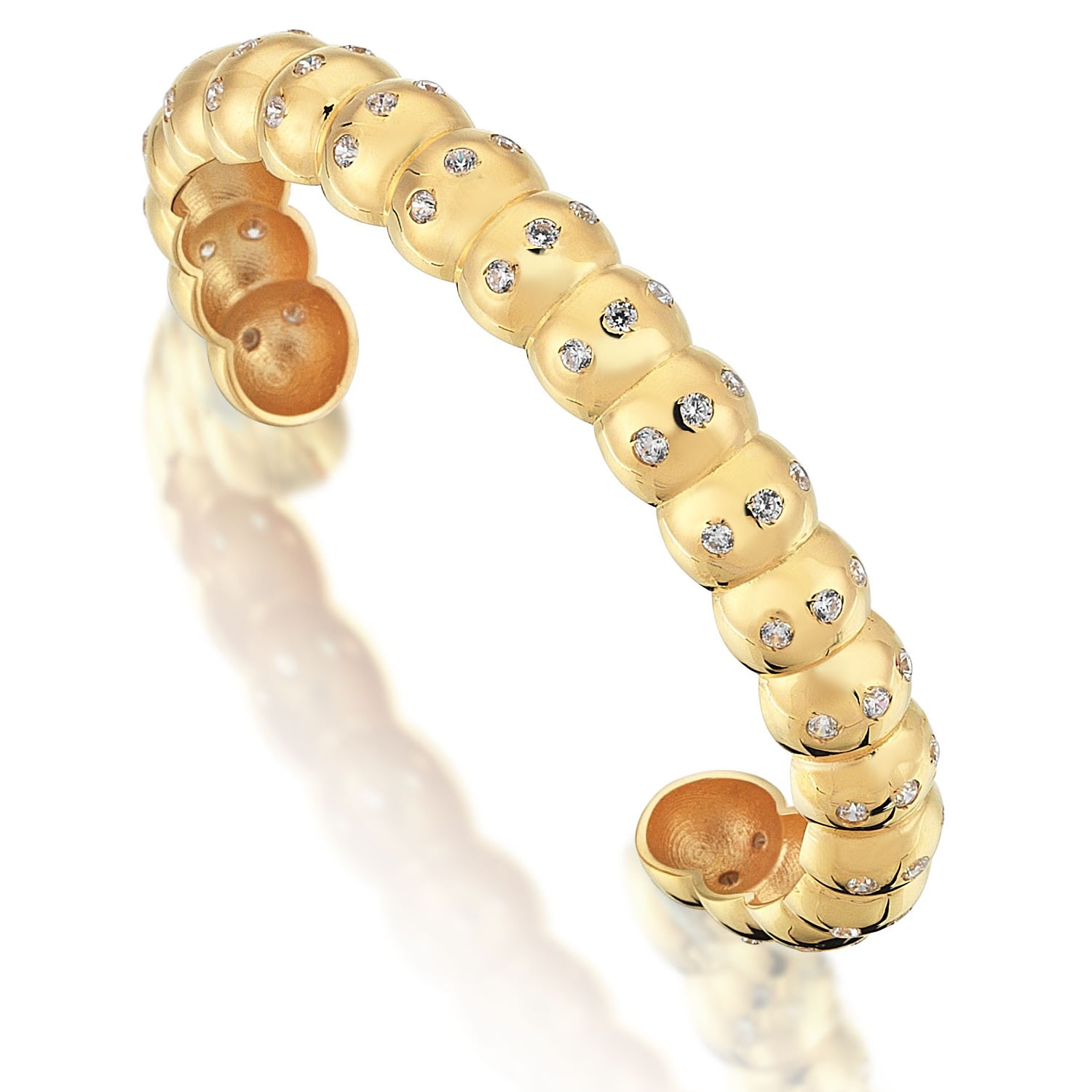 Women’s Fureya Cuff Bracelet With Gold Plated White Odda75