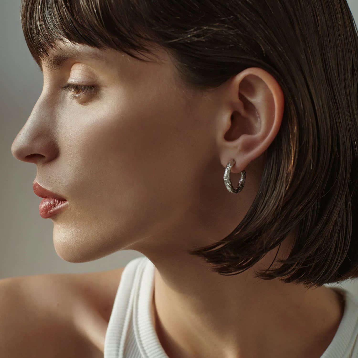 Silver Small Hoops