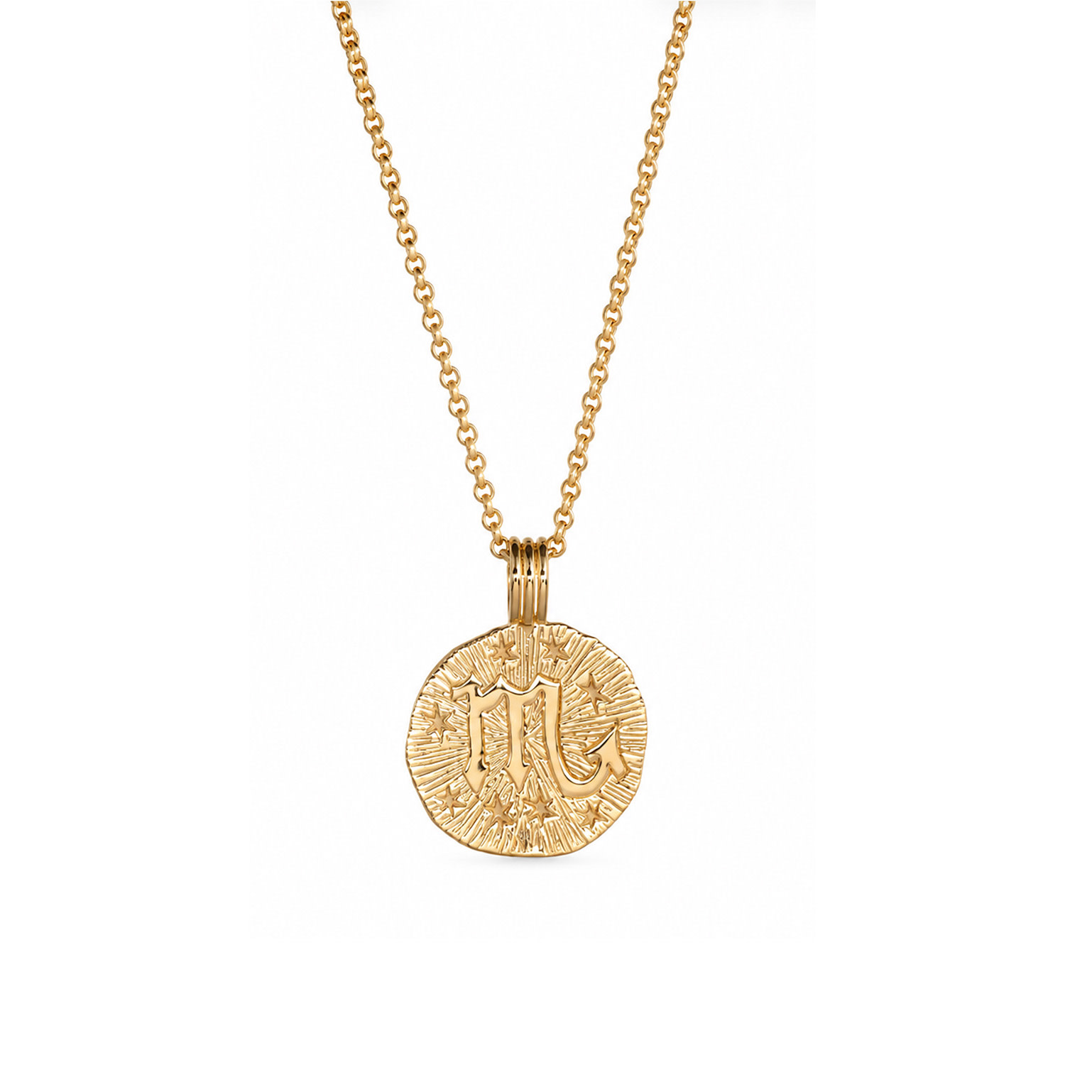 Zoe And Morgan Women's Sun In Scorpio Necklace - Gold Vermeil