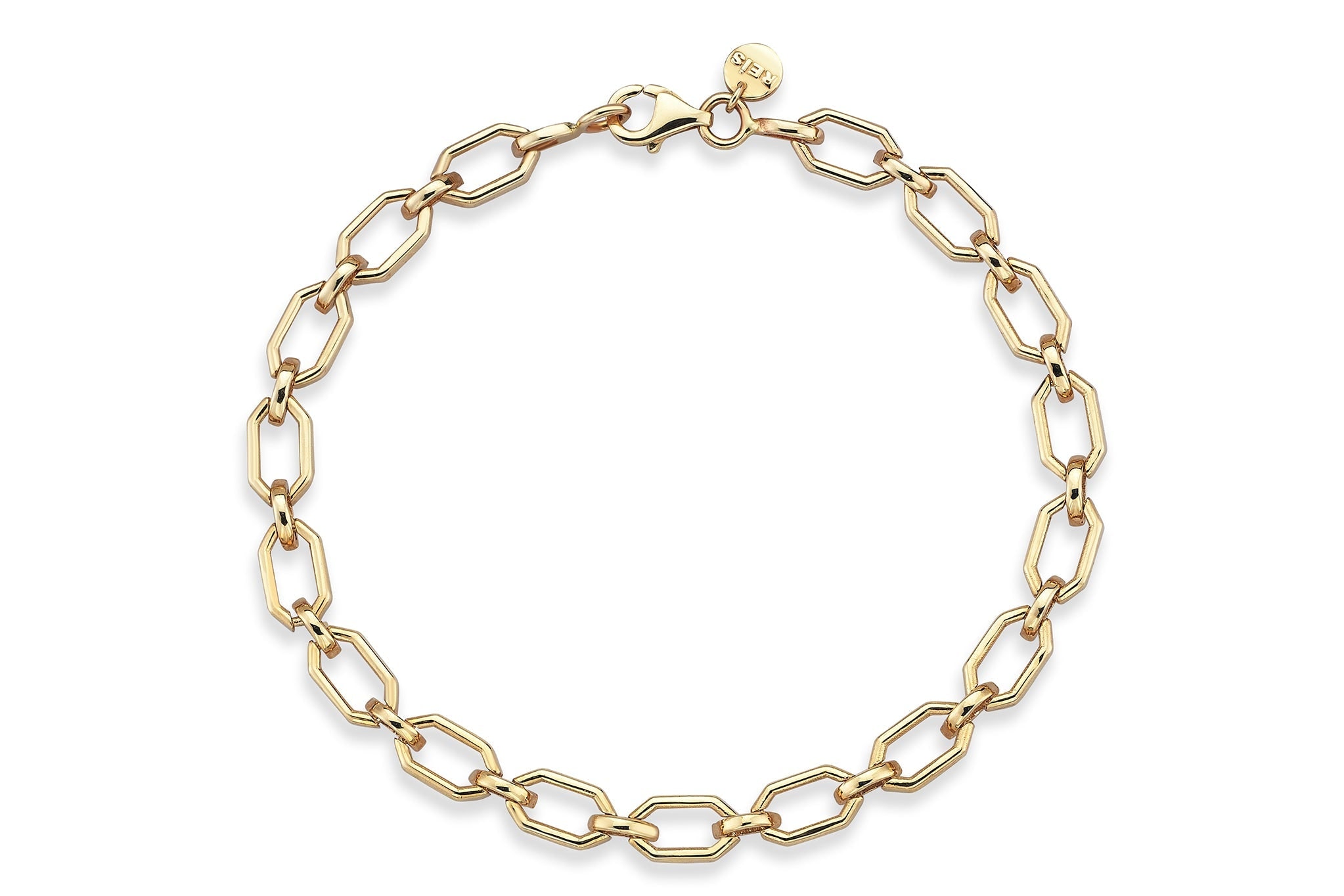 Reis Jewellery Women's Gold Bean Link Bracelet