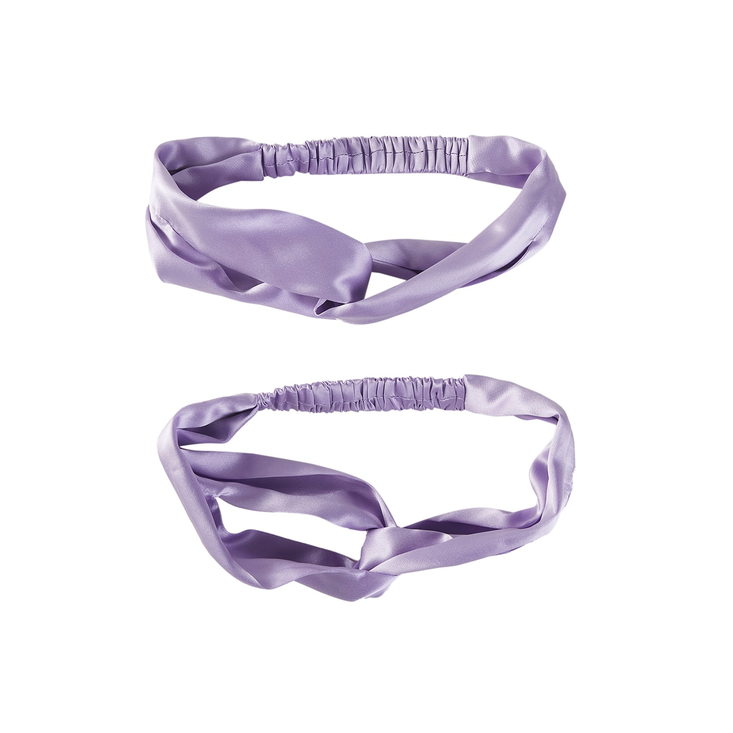 Soft Strokes Silk Women's Pink / Purple Pure Mulberry Silk Turban Style Headband - Set Of Two - Lavender