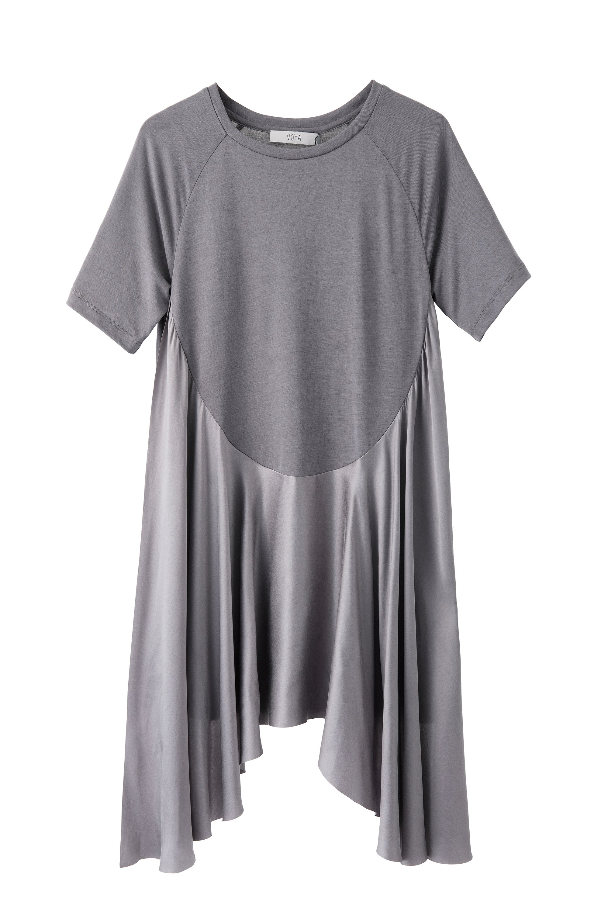 Women’s Grey Maia Silk Short Dress Extra Small Voya