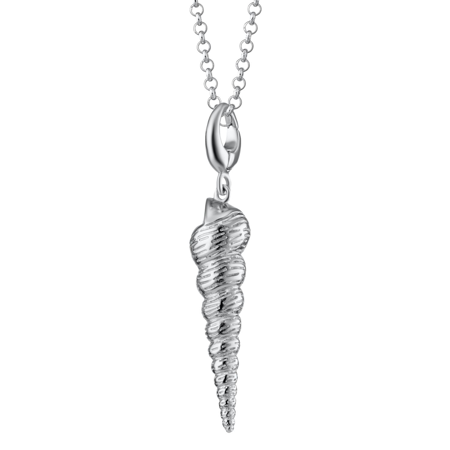 Lily Charmed Women's Sterling Silver Spire Shell Charm Necklace In Silver