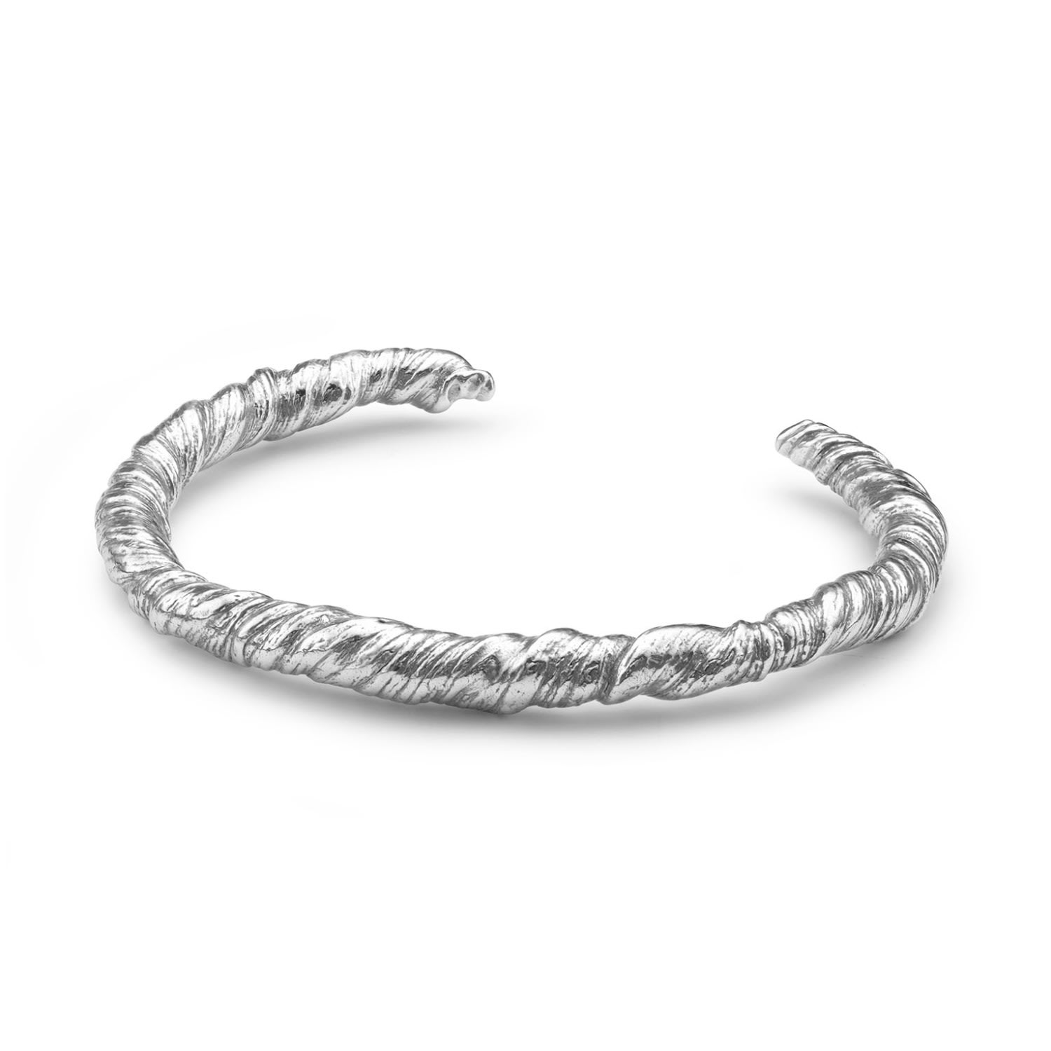Women’s Nautilus Twisted Bracelet Silver Eva Remenyi