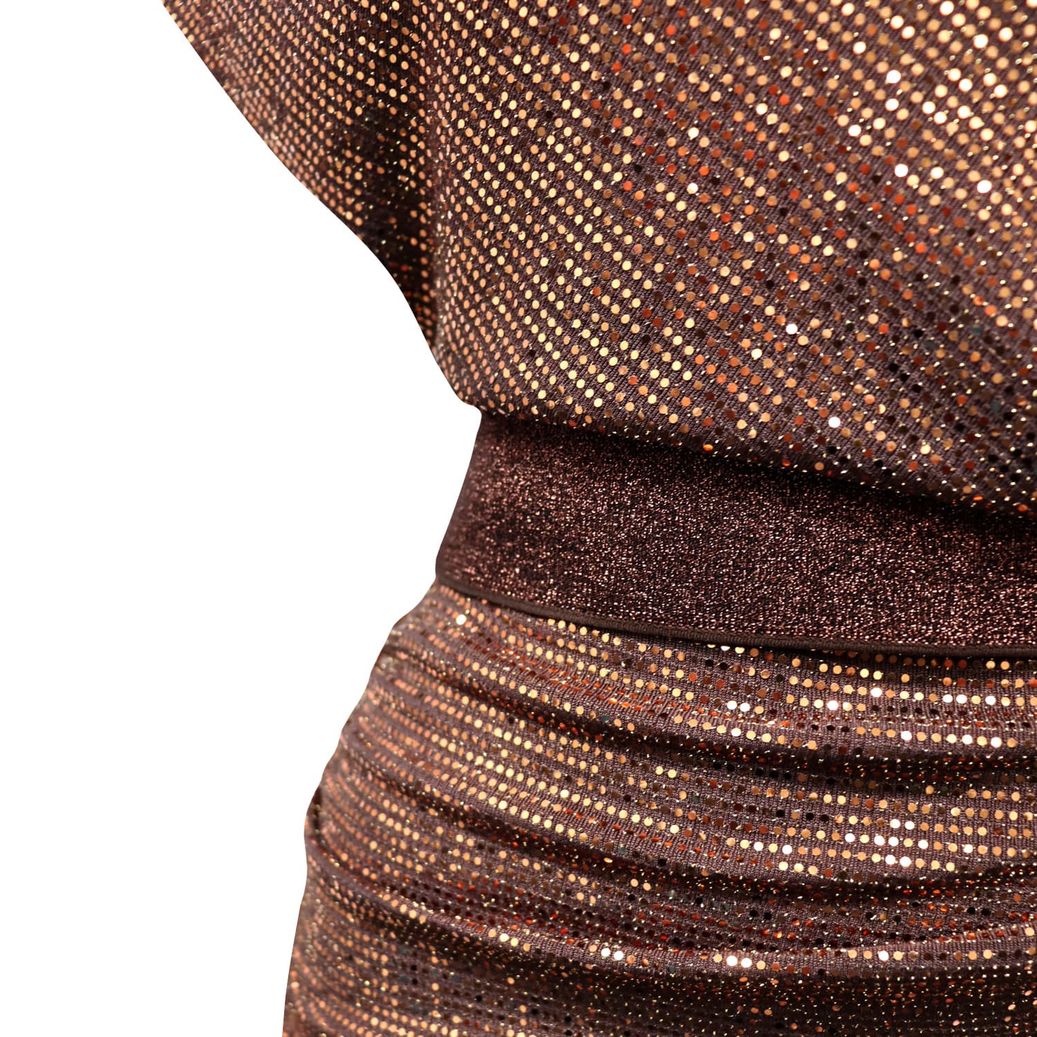 Me & Thee Sequin Asymmetrical Dress - Brown