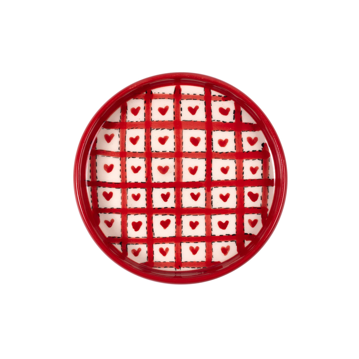 Feeling Good Inside Red / White Xoxo Mini Plate – L'amour Paris