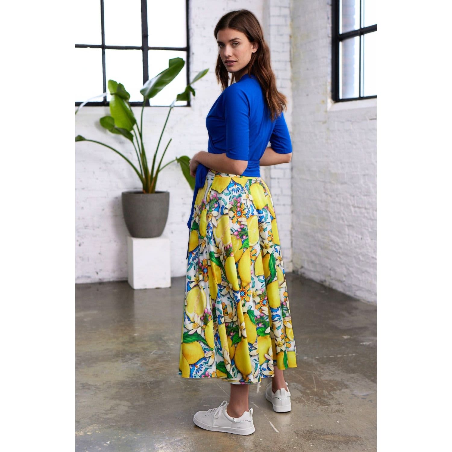 【PORTERNA】Dire mid-length skirt Lemon Midi Skirt | Marianna Déri | Wolf & Badger