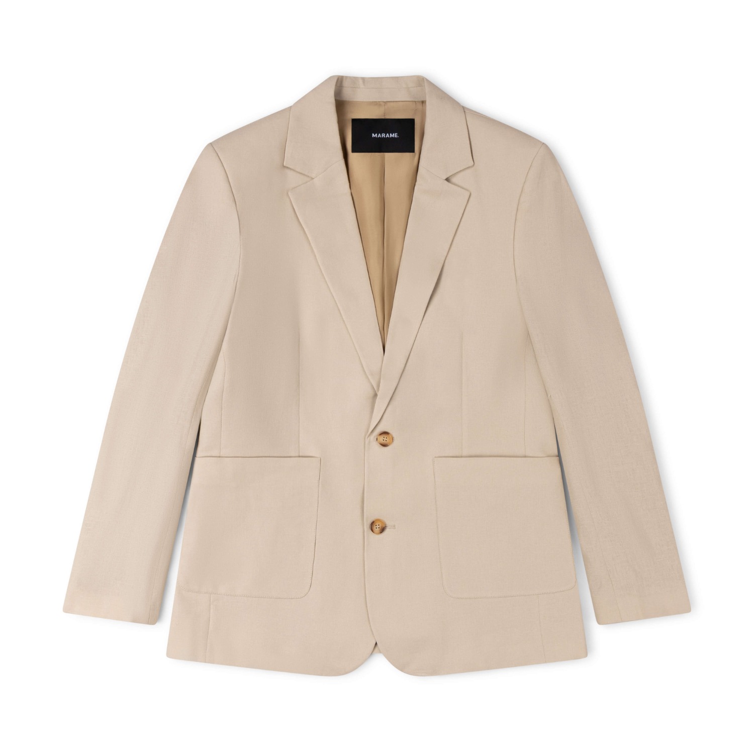 Marame Men's Neutrals Linen Blend Blazer - Beige Linen In Brown