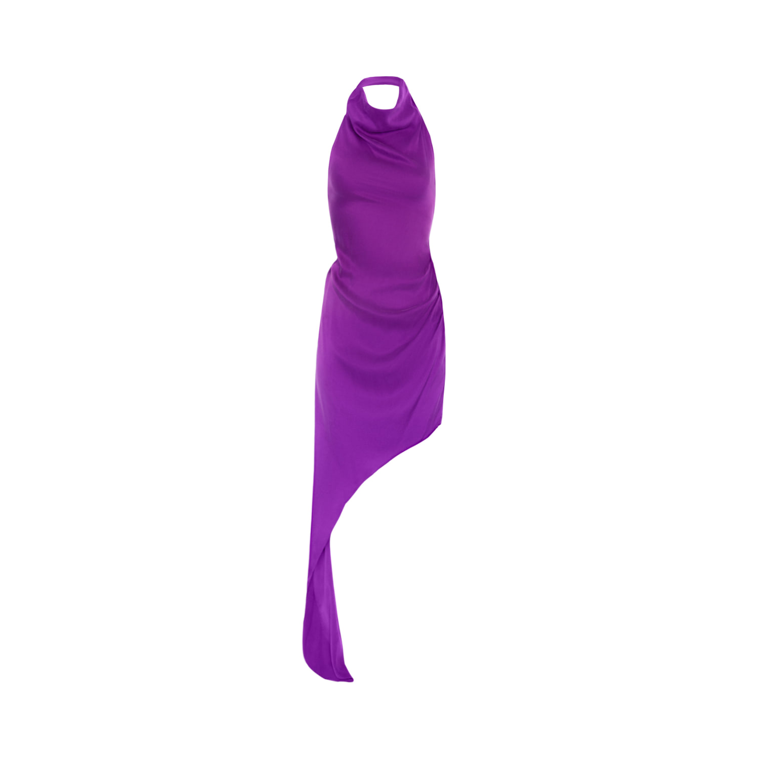 Women's Silk Side Split Hem Dress - Purple | Medium | Mionè