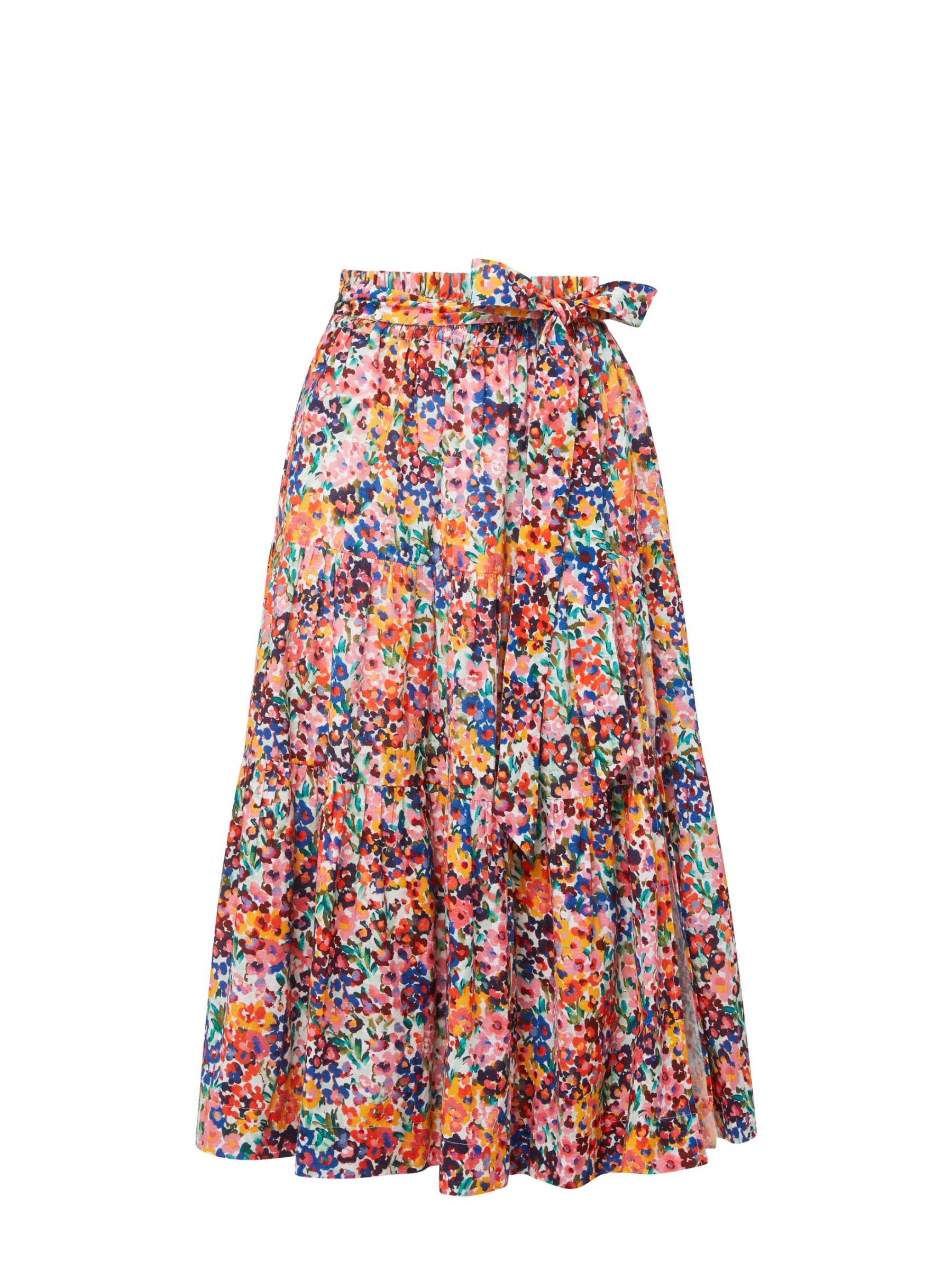 Change Of Scenery Women's Gold / Yellow / Orange Jenni Maxi Skirt In Painted Petals In Gold/yellow/orange