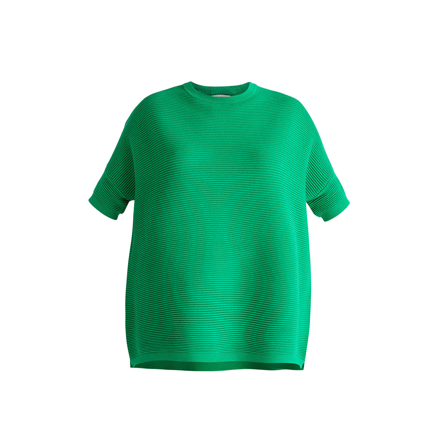 Women’s Paisie Short Sleeve Ribbed Jumper In Green L/Xl