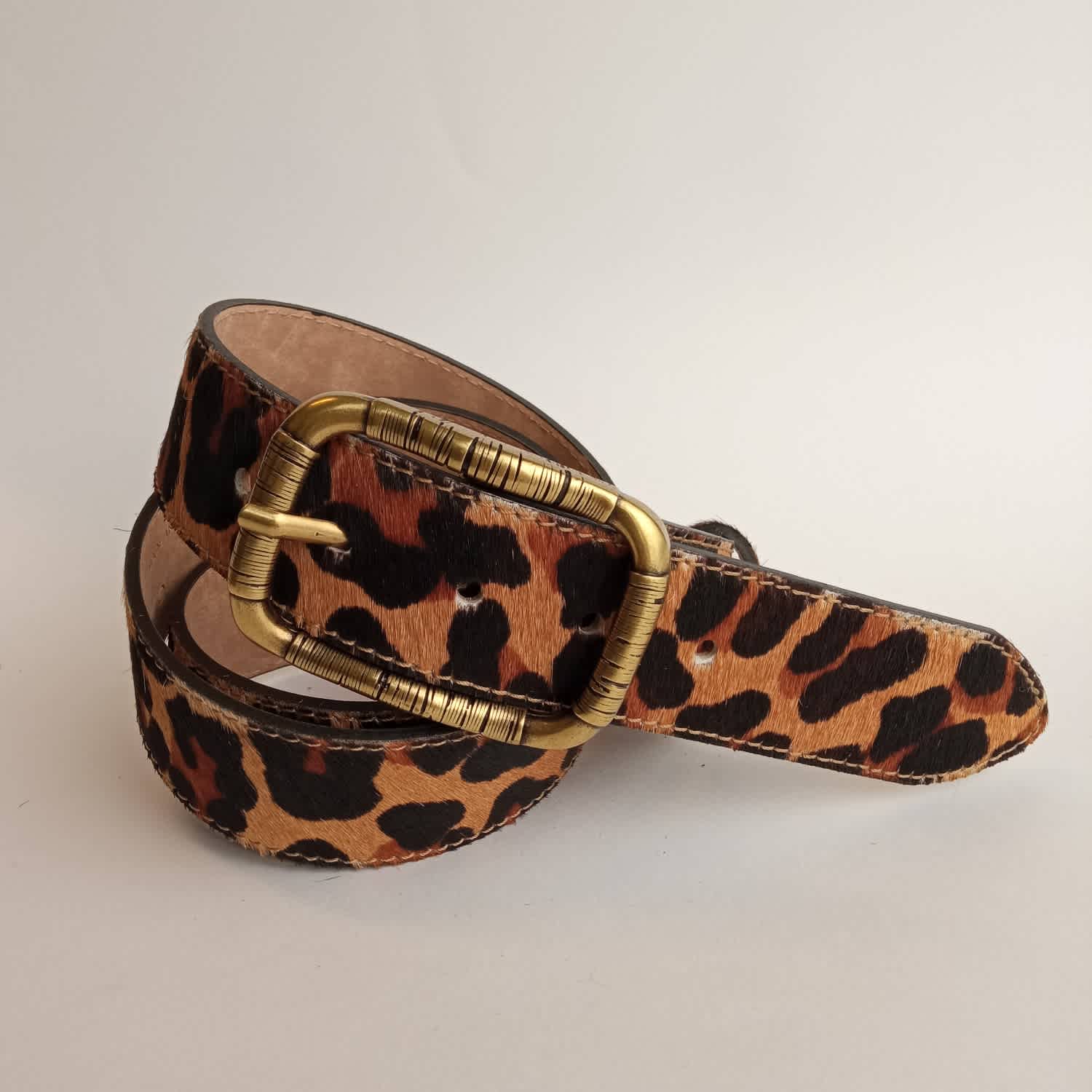 2541 Women\'s Wide Pu Belt Fashion Animal Print O Buckle Waist Belt Decorative Leopard Print Wide Dress Belt for Dresses - AMSHRTG  main image 3