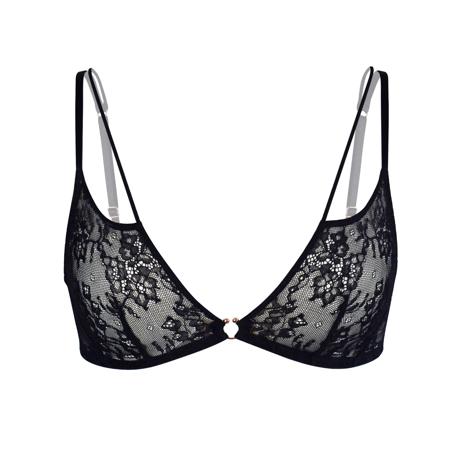 Monique Morin Lingerie Women's Amphitrite Bralette Black In Black