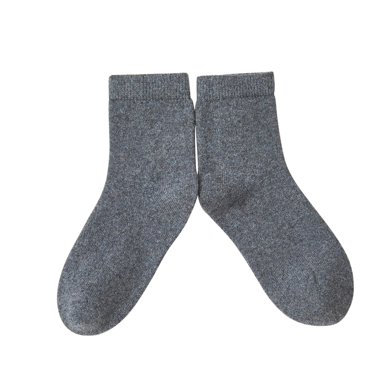 Soft Strokes Silk Women's Wool Quarter-length Socks Set Of Two - Meditating Lamb Collection In Earl Grey In Grey