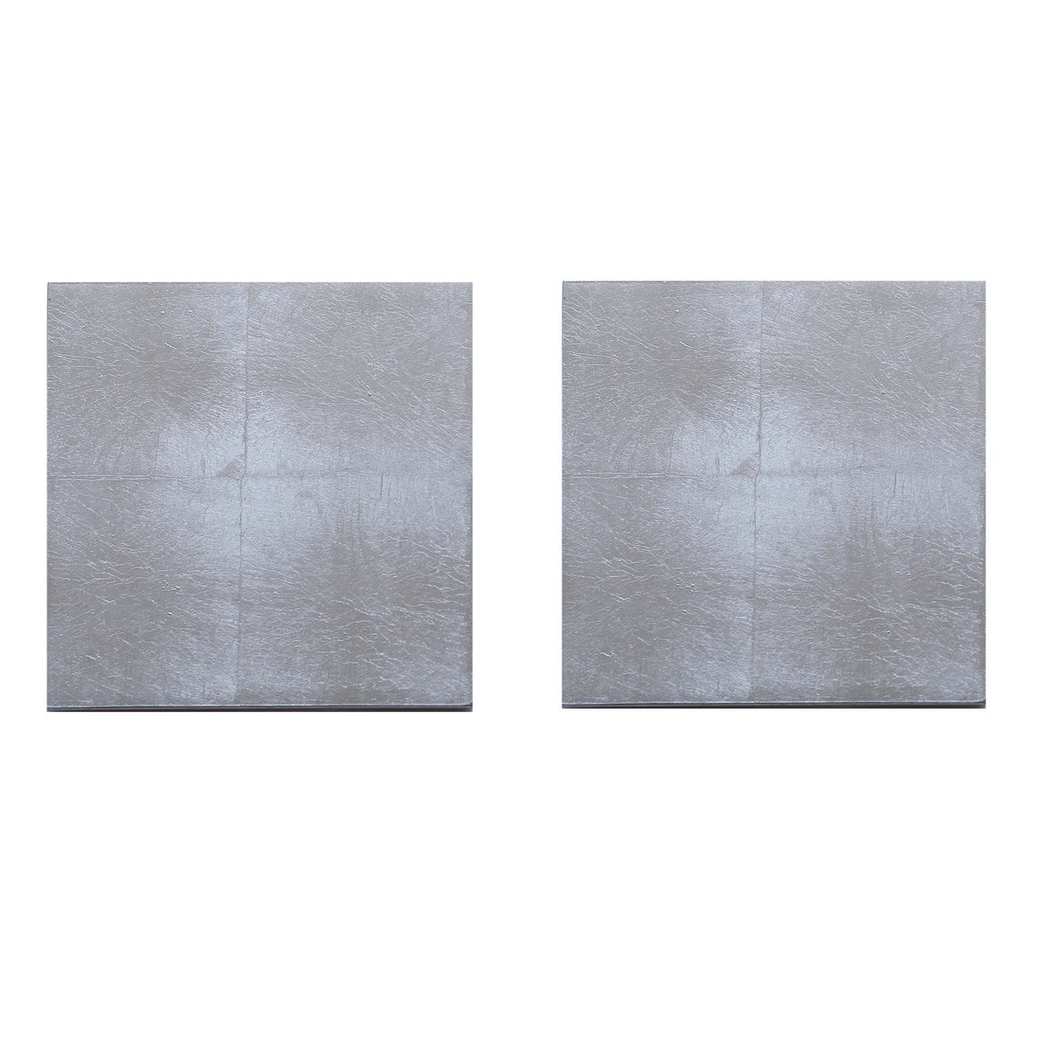 Set Of Two Silver Leaf Coasters - Chic Matte Silver Posh Trading Company