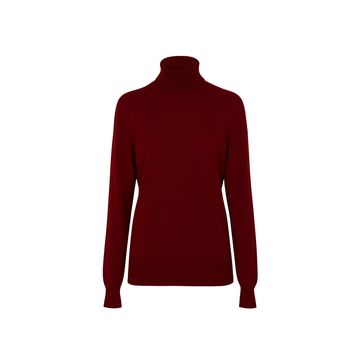 Callaite Women's Red Cashmere Turtleneck Sweater - Wine In Red