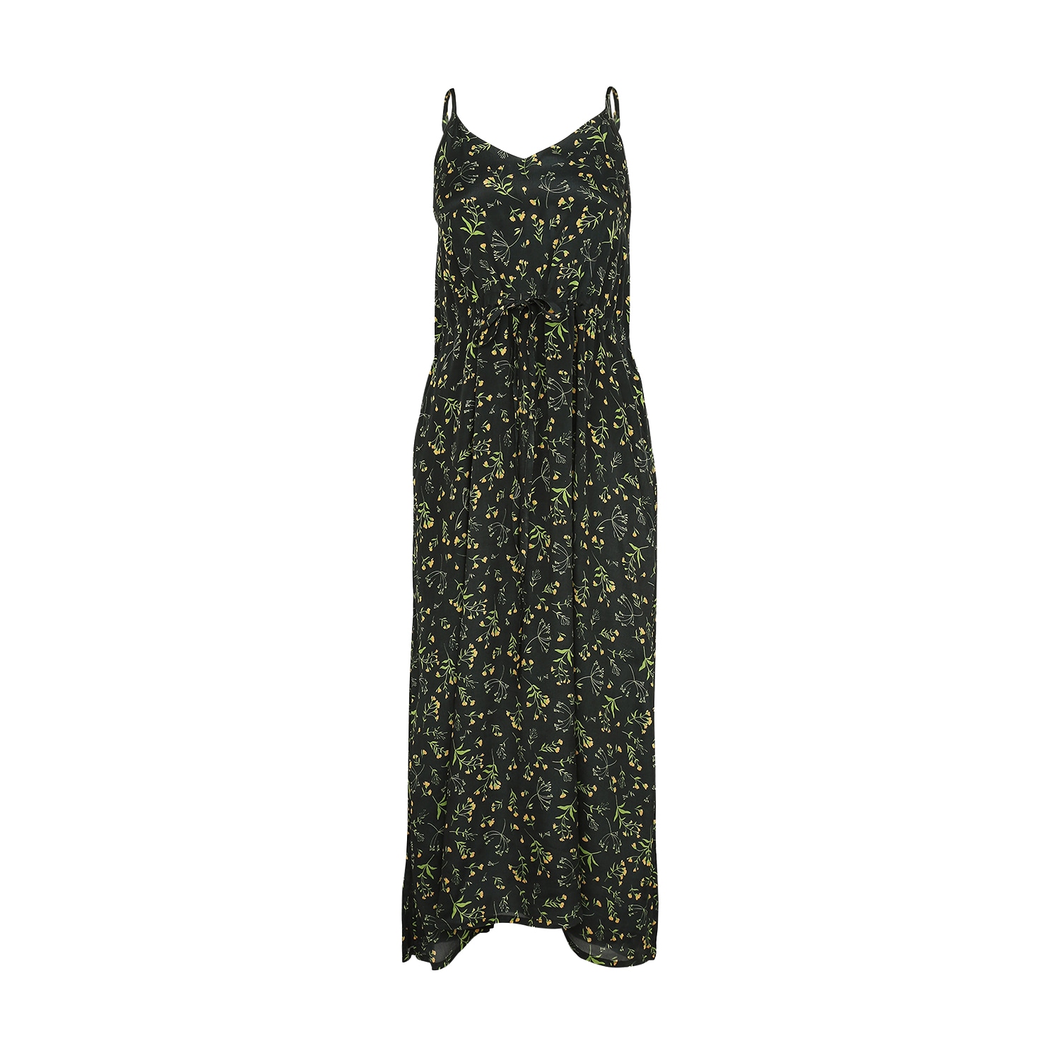 Reistor Women's Green Strappy Maxi Dress In Gray