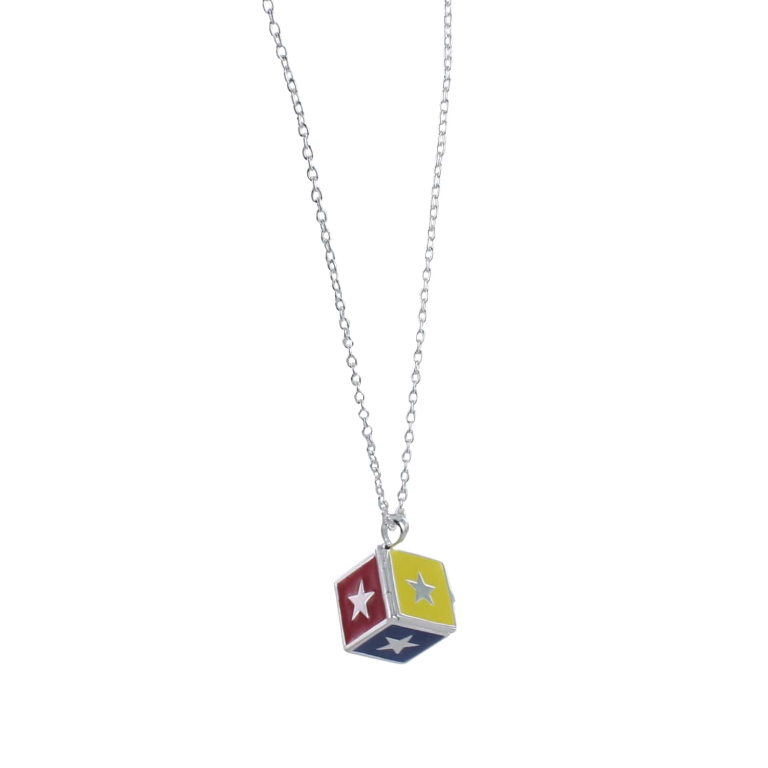 Reeves & Reeves Women's Silver / Red / Blue Jack In A Box Necklace In Gray