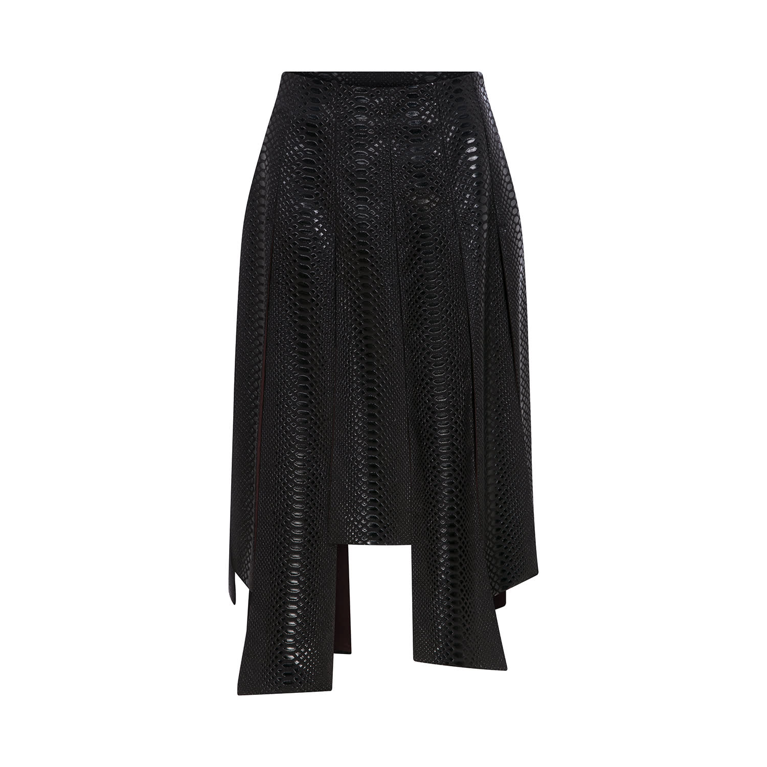 Zan Studio Women's Venom Asymmetric Stripped Skirt Black In Black